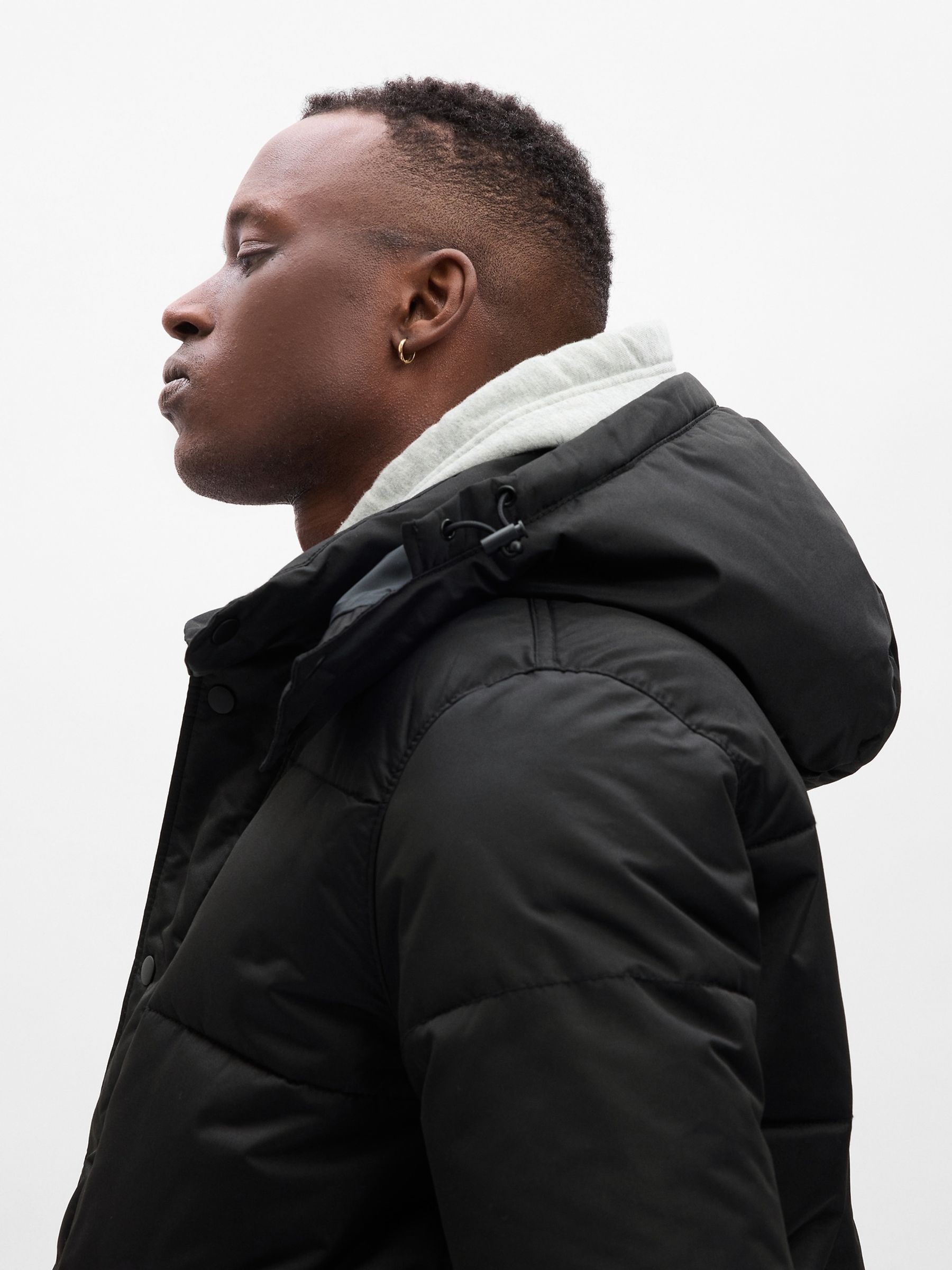 Black Cold Control Heavy Puffer Jacket - Image 3 of 4
