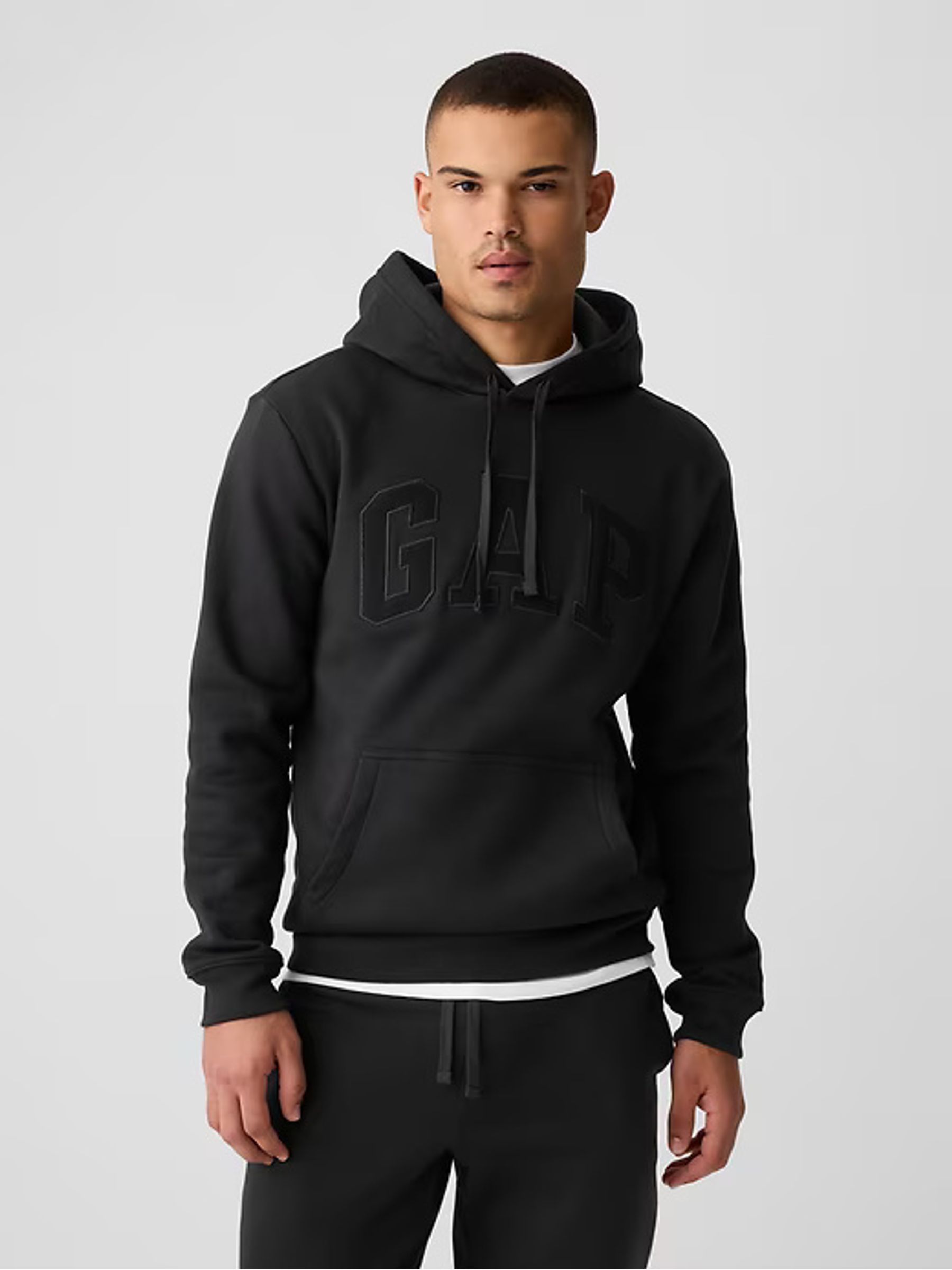 Black Pullover Arch Logo Hoodie - Image 1 of 4