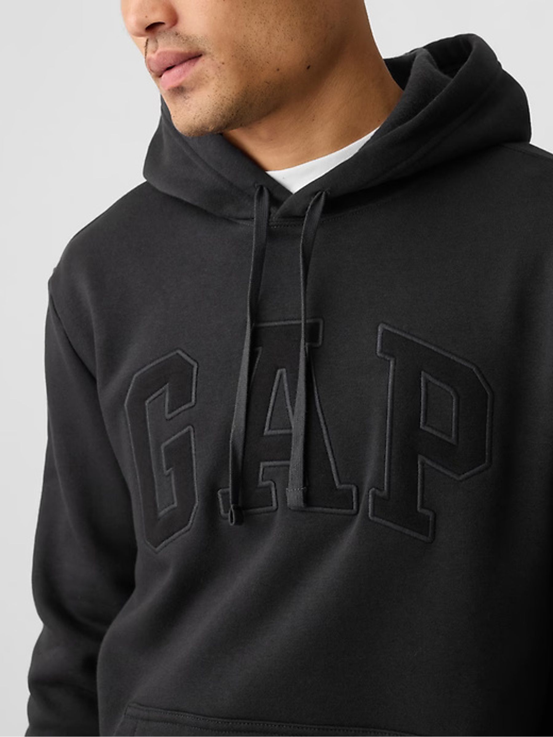 Black Pullover Arch Logo Hoodie - Image 2 of 4