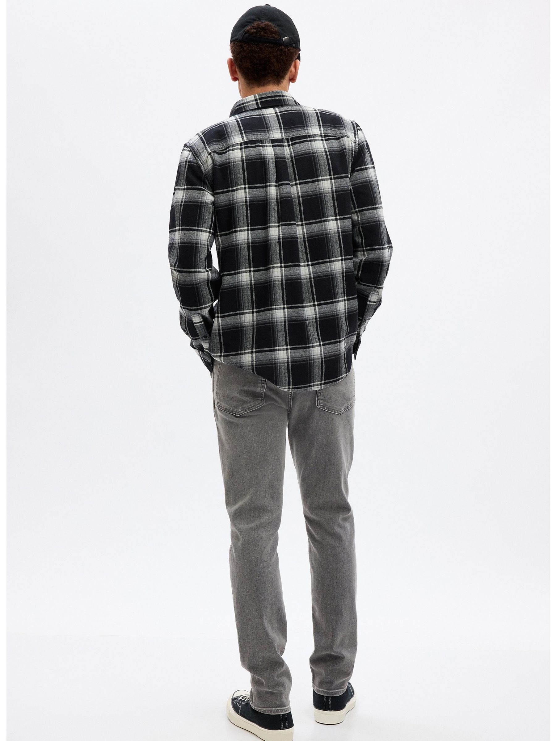 Grey Wash Slim Fit Comfort Stretch Soft Jeans - Image 2 of 4