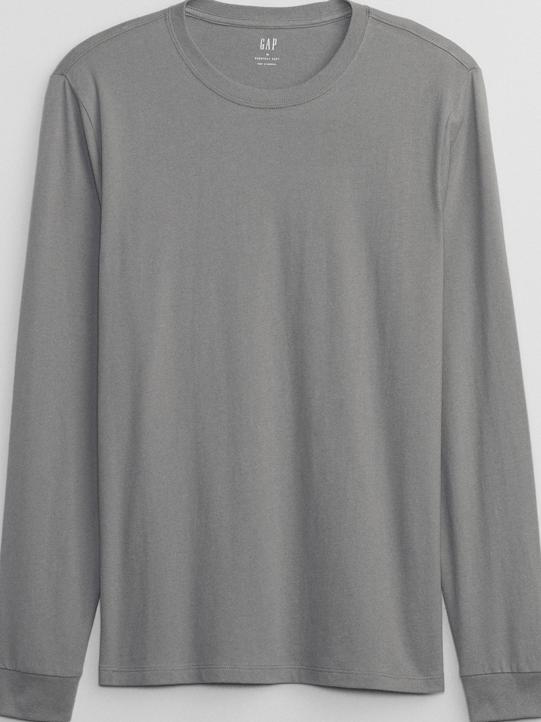 Grey Everyday Soft Long Sleeve Crew Neck T-Shirt - Image 2 of 2