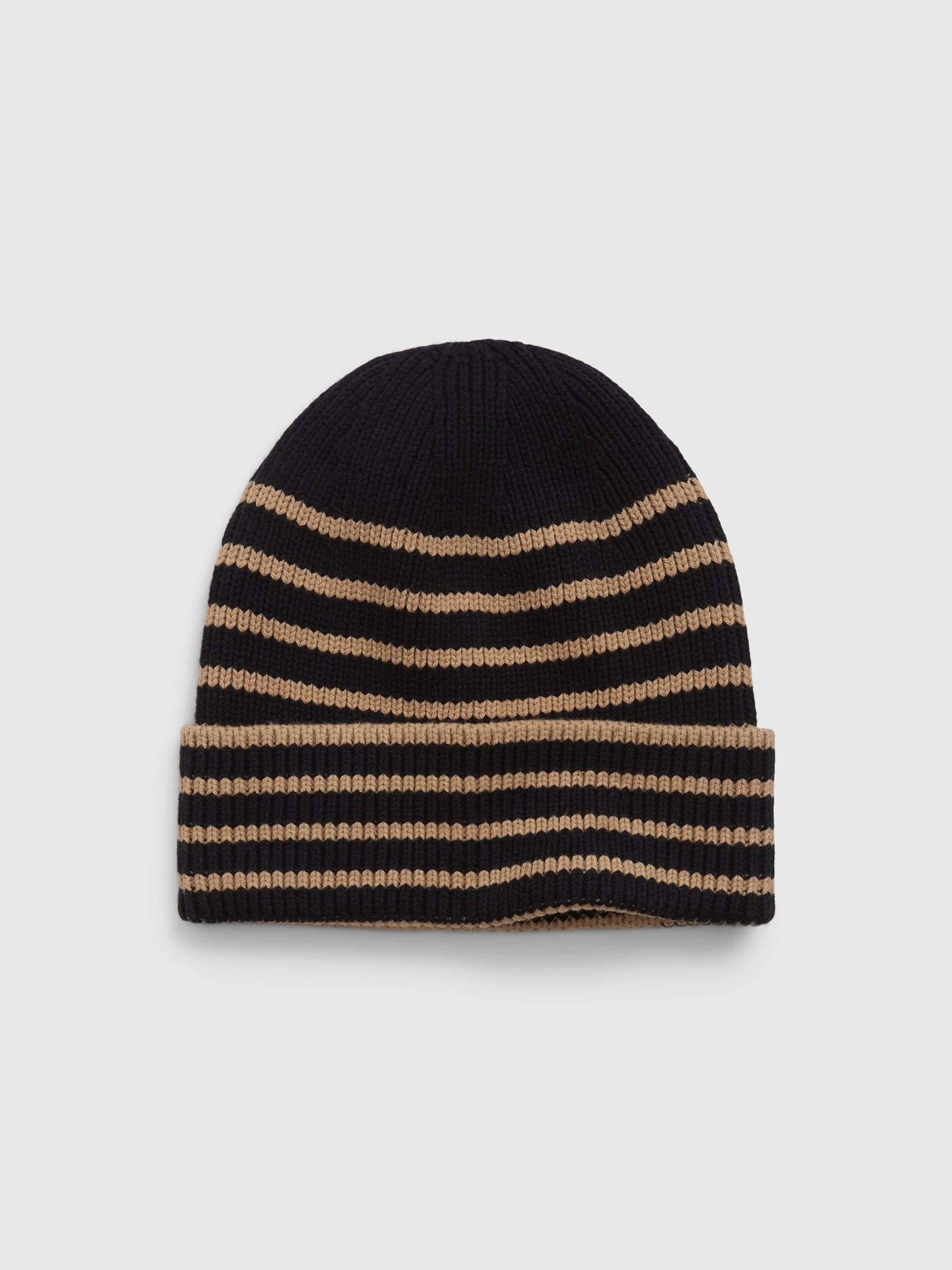 Black Adults Stripe Beanie - Image 1 of 1