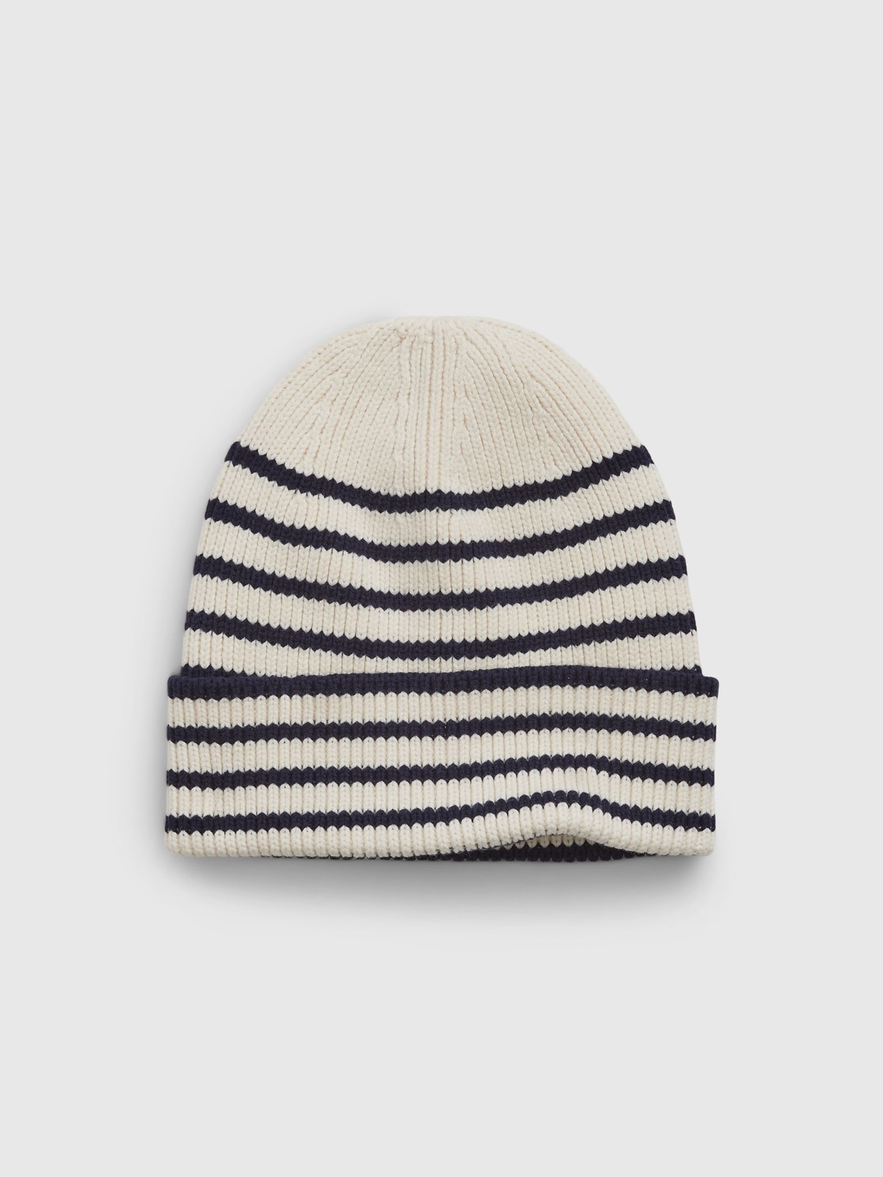 White Adults Stripe Beanie - Image 1 of 1