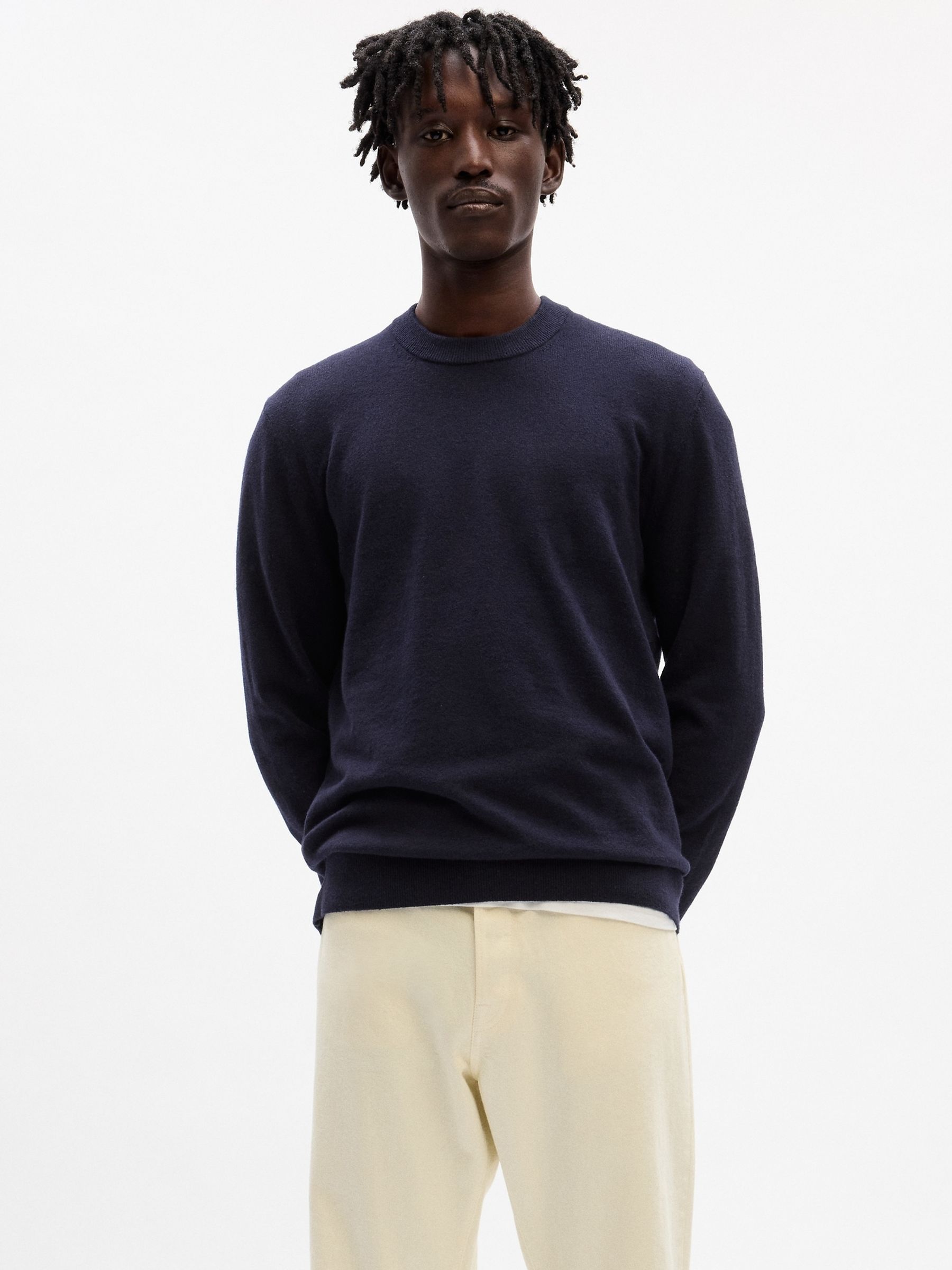 Blue CashSoft Crewneck Long Sleeve Jumper - Image 1 of 5