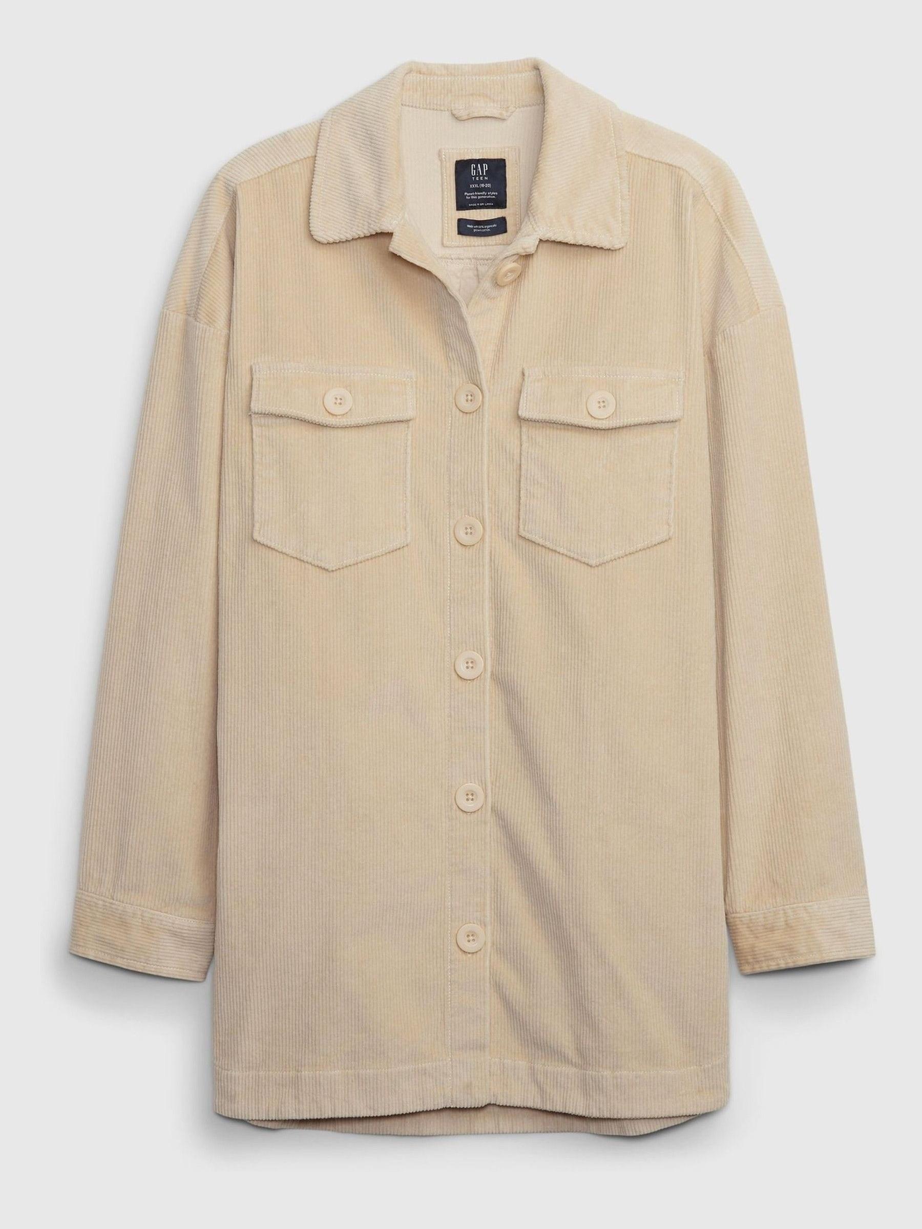 Beige Organic Cotton Corduroy Shirt Jacket - Image 1 of 1
