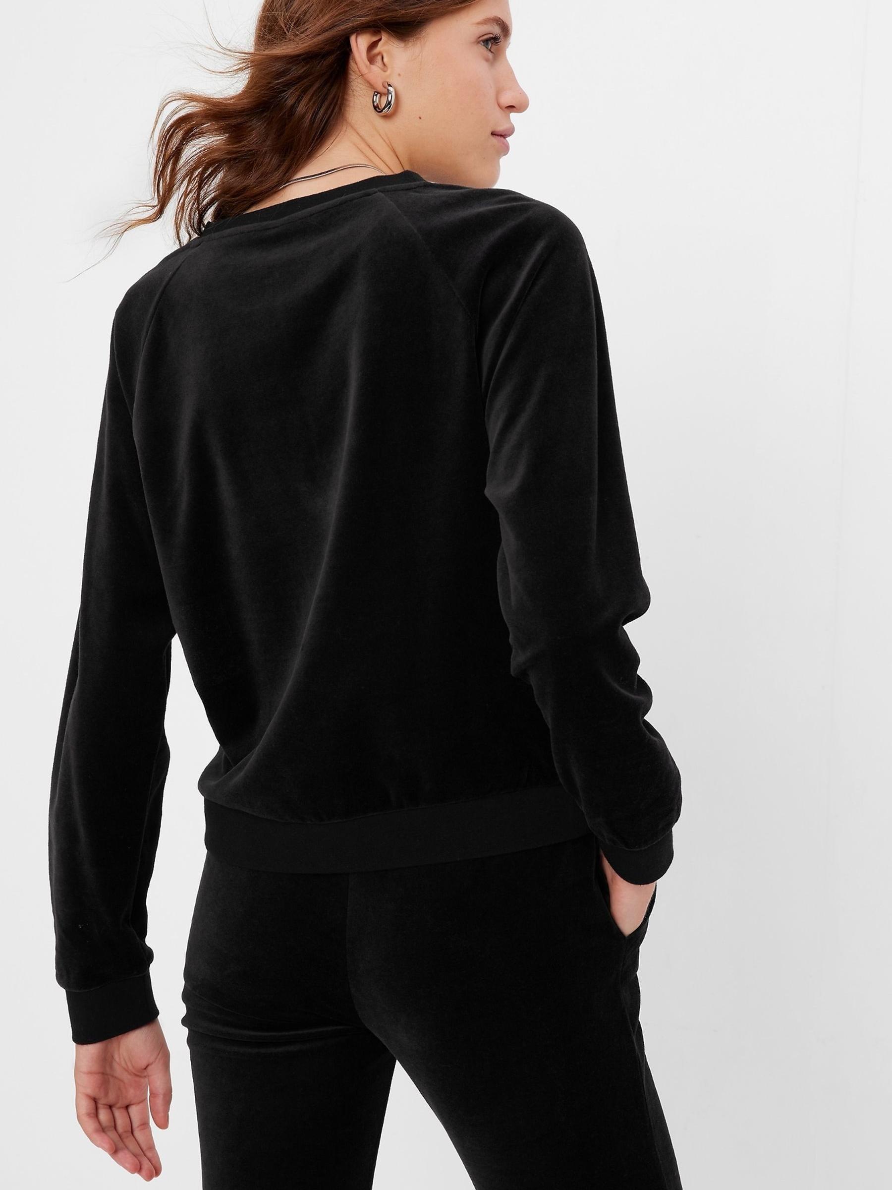 Black Velour Pullover Jumper - Image 2 of 4