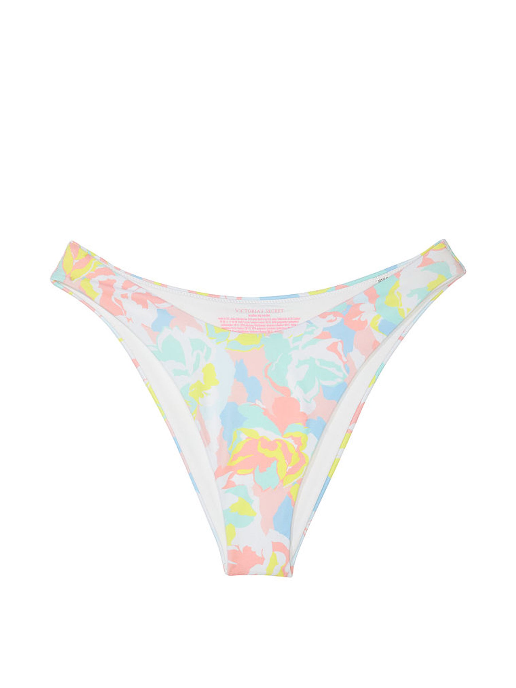 White Camo Floral High Leg MixandMatch Brazilian Bikini Bottom - Image 3 of 3