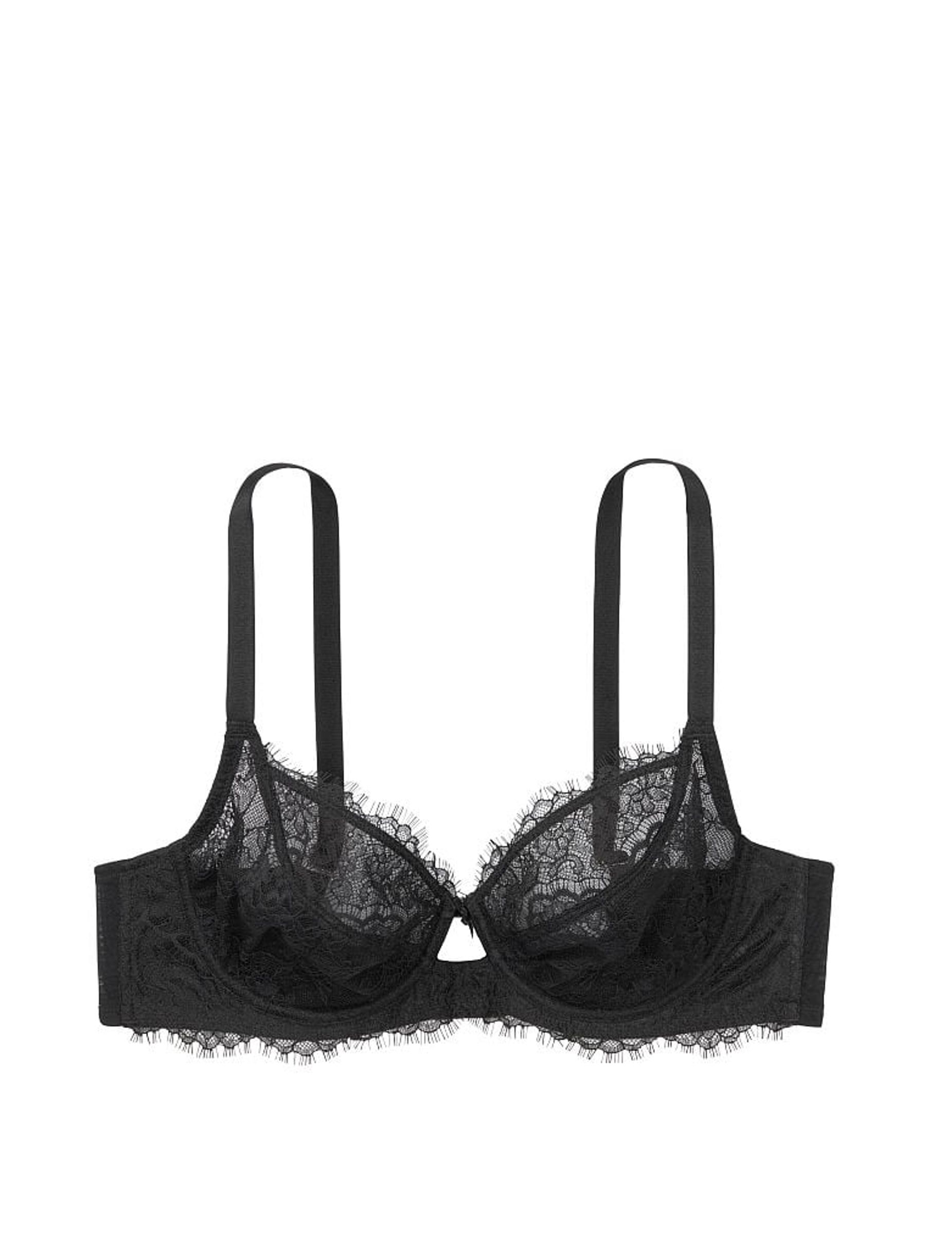 Black Lace Full Cup Unlined Bra - Image 4 of 4