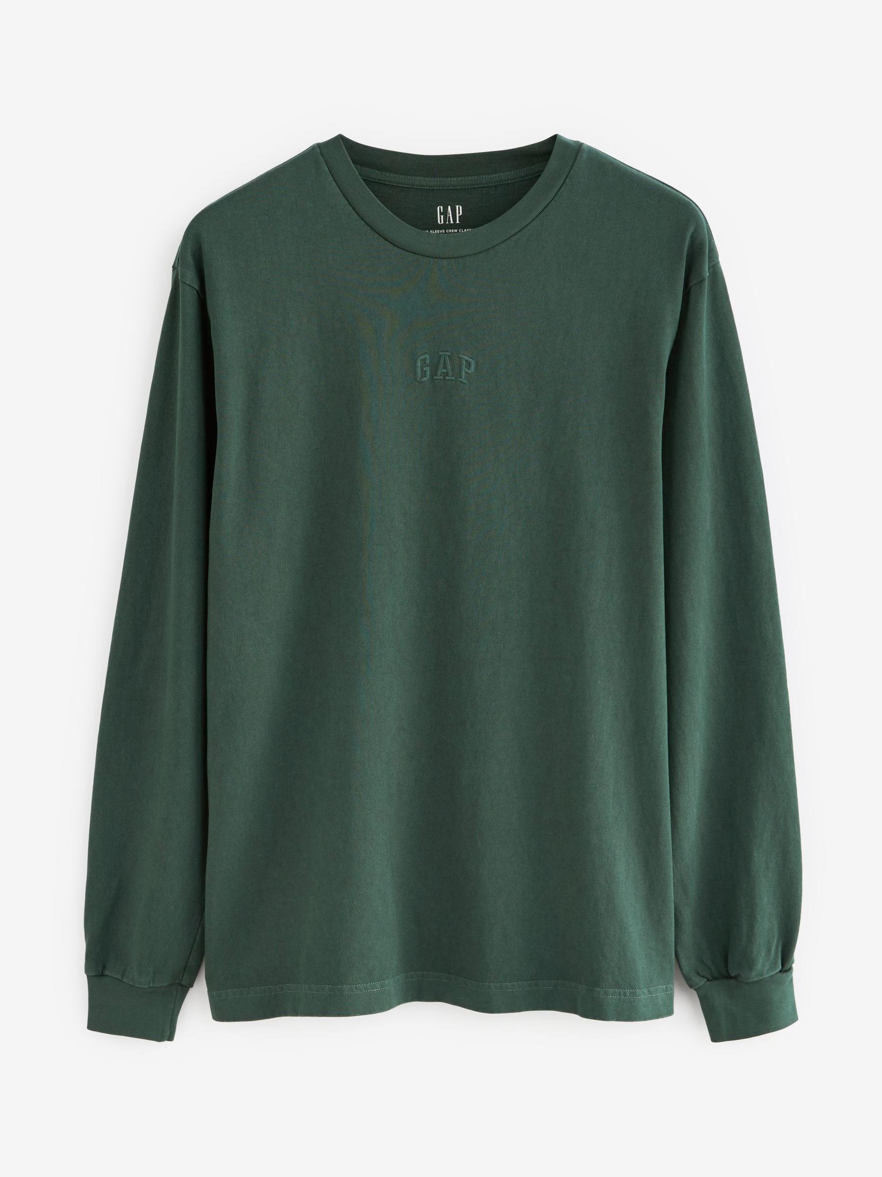 Green Logo Crew Neck Long Sleeve T-Shirt - Image 1 of 1