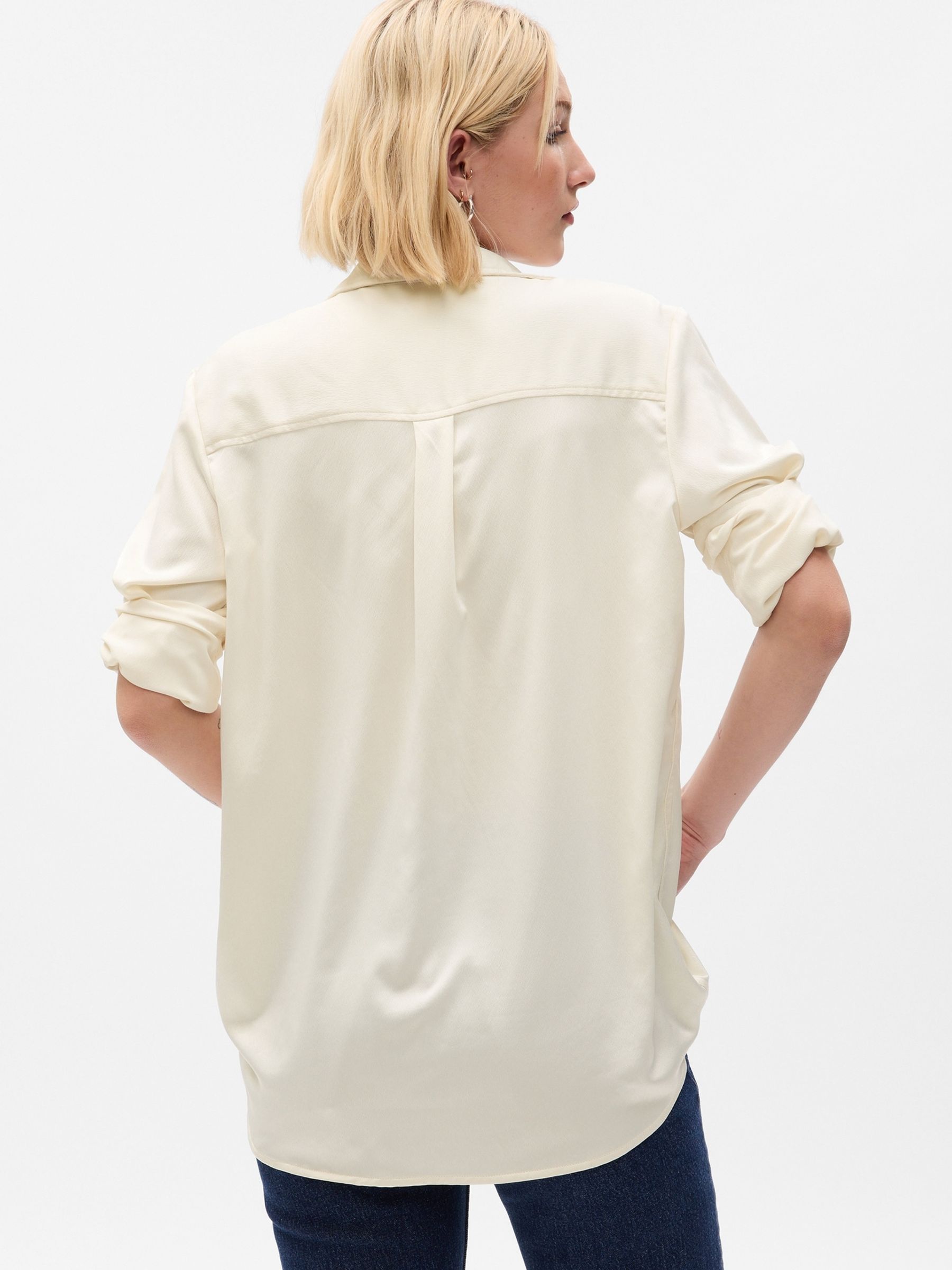 Cream Satin Shirt - Image 2 of 2