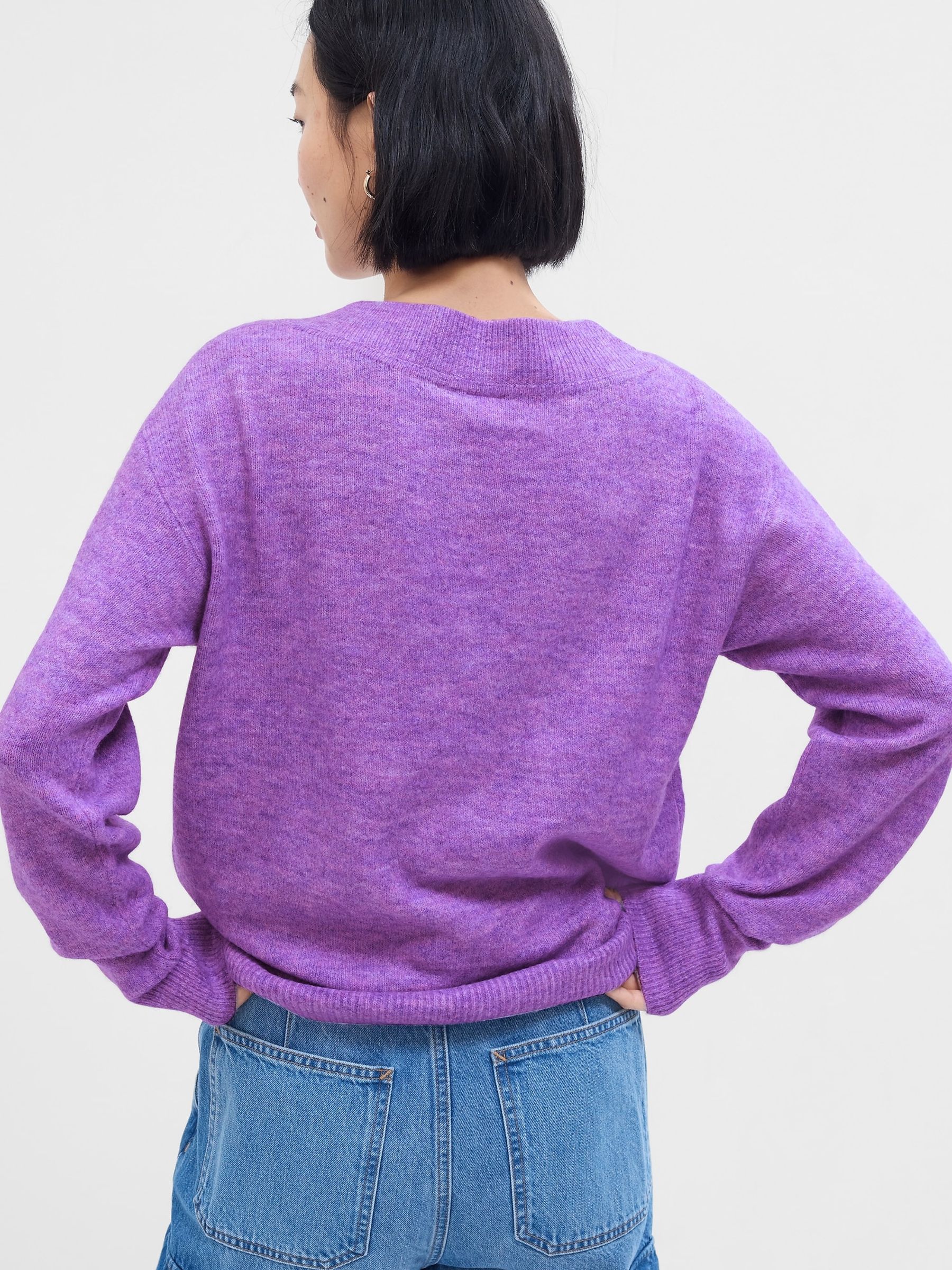 Purple Forever Cosy V-Neck Jumper - Image 2 of 2