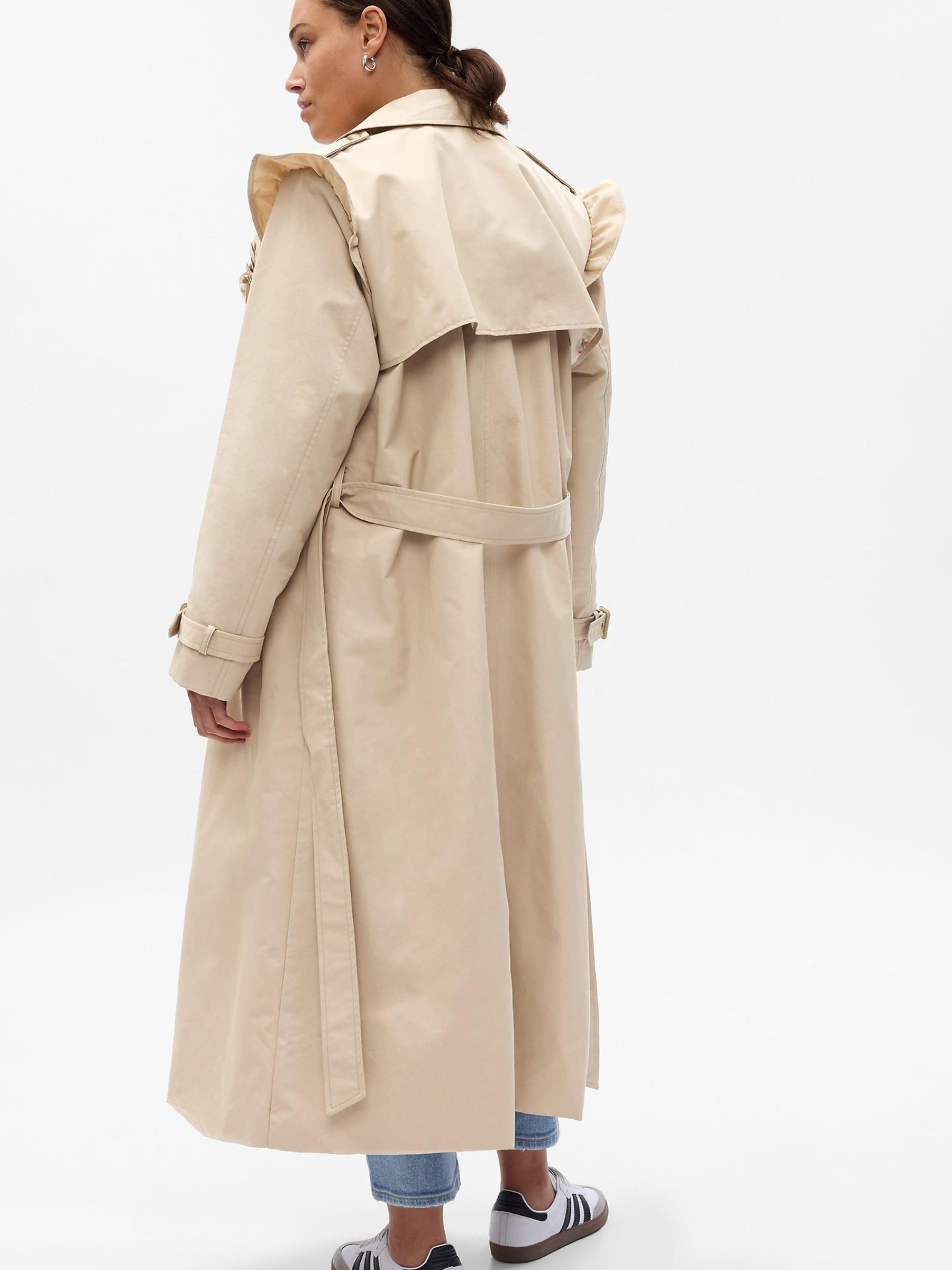 Cream LoveShackFancy Trench Coat - Image 4 of 5
