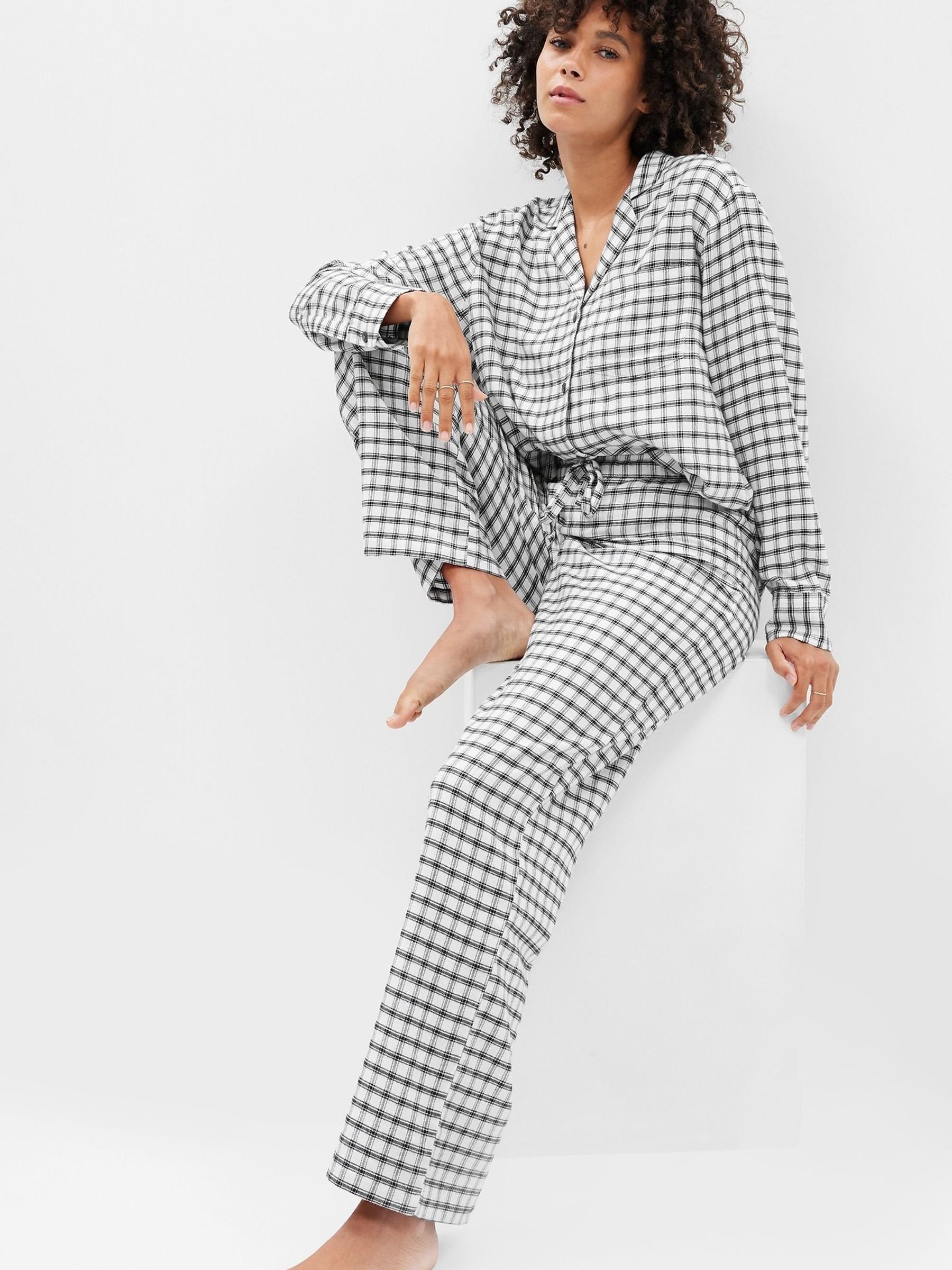 Black & White Flannel Print Pyjama Bottoms - Image 1 of 2