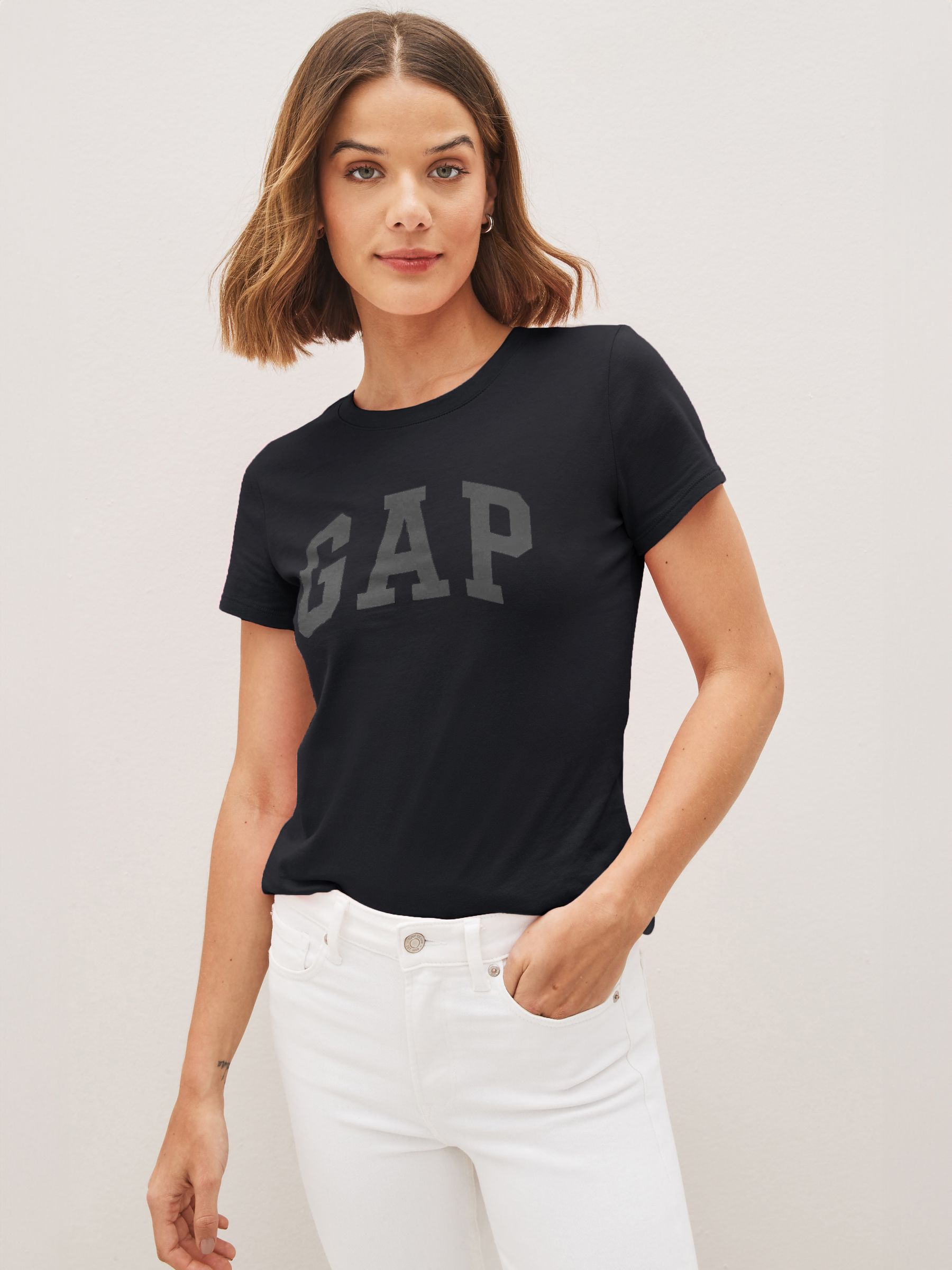 Black Logo Short Sleeve Crew Neck T-Shirt - Image 1 of 4