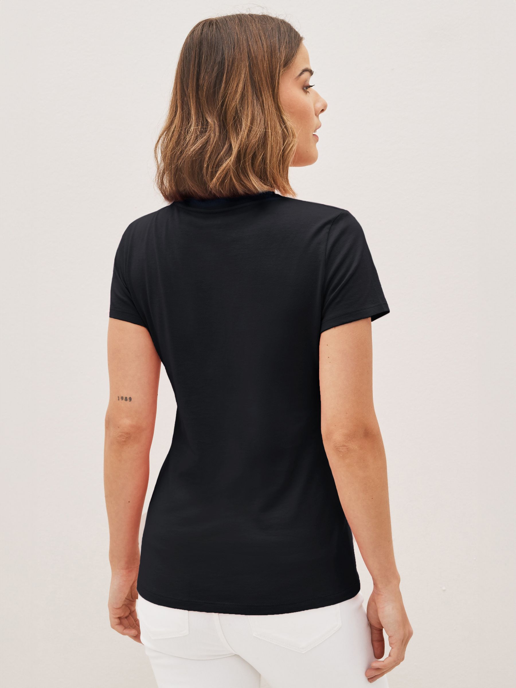 Black Logo Short Sleeve Crew Neck T-Shirt - Image 2 of 4