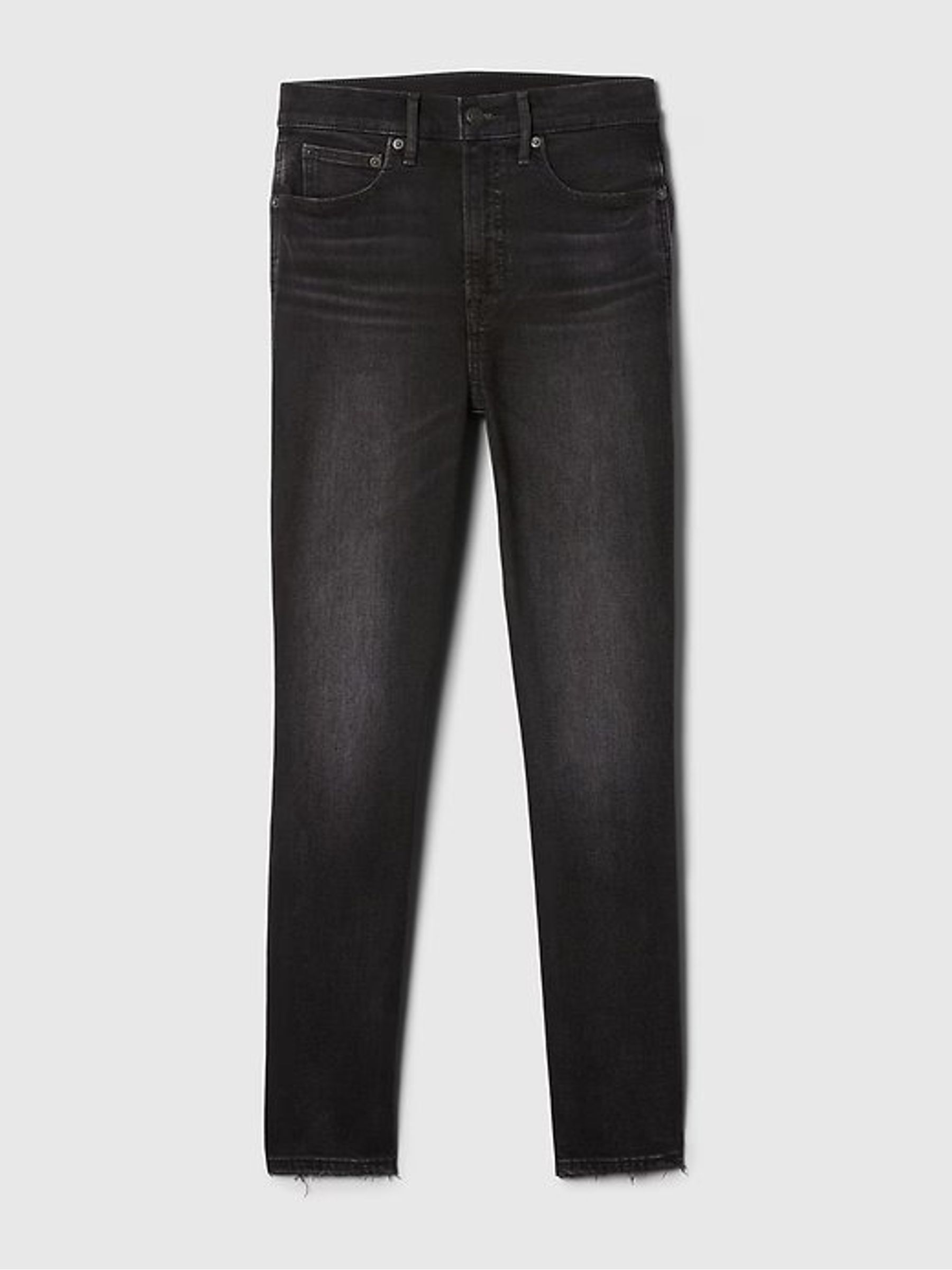 Black High Waisted Ankle Length Vintage Slim Jeans - Image 6 of 7