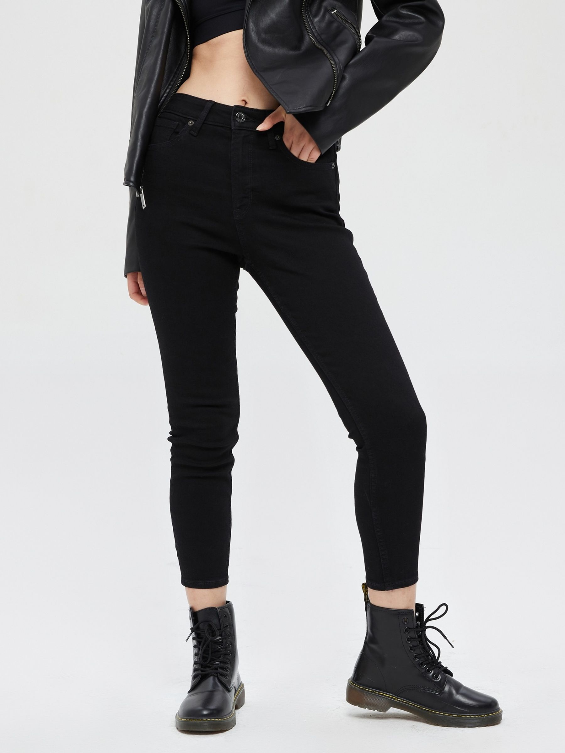 Black Super Skinny Stretch High Waisted Jeggings - Image 1 of 6