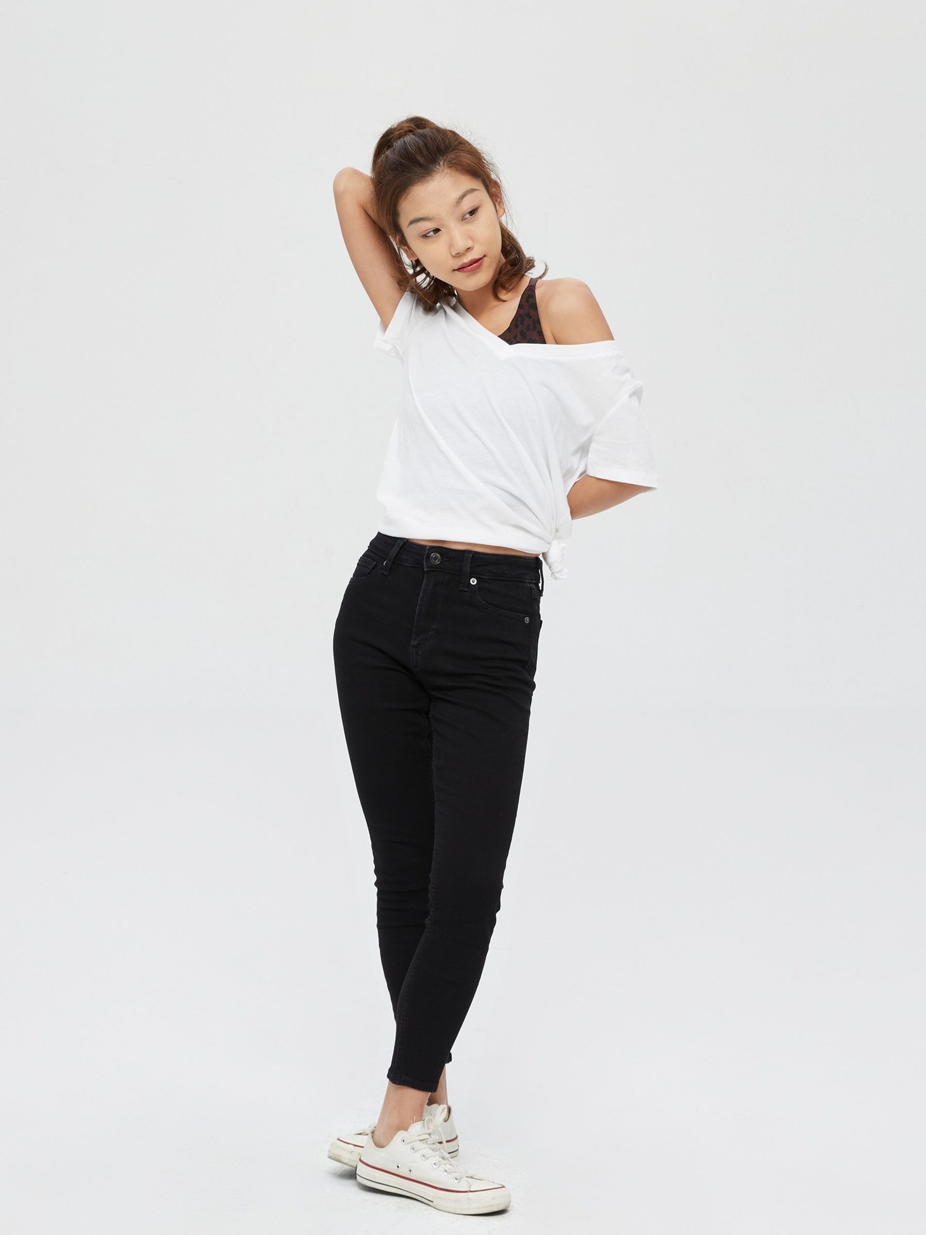 Black Super Skinny Stretch High Waisted Jeggings - Image 5 of 6