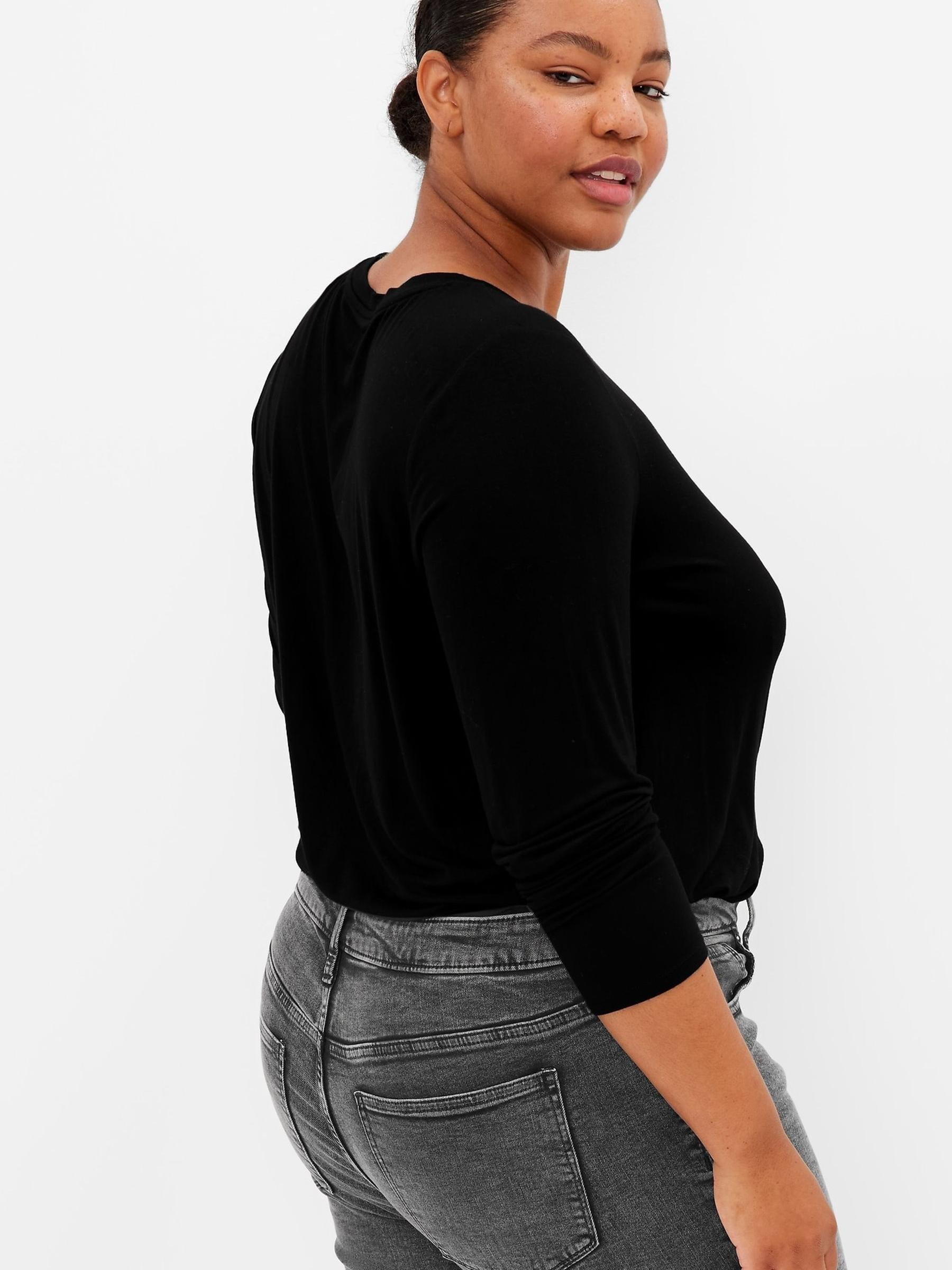 Black Luxe Short Sleeve Crew Neck T-Shirt - Image 3 of 5