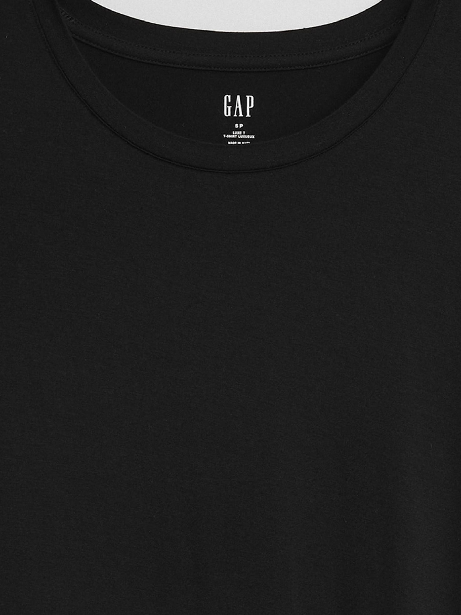 Black Luxe Short Sleeve Crew Neck T-Shirt - Image 5 of 5