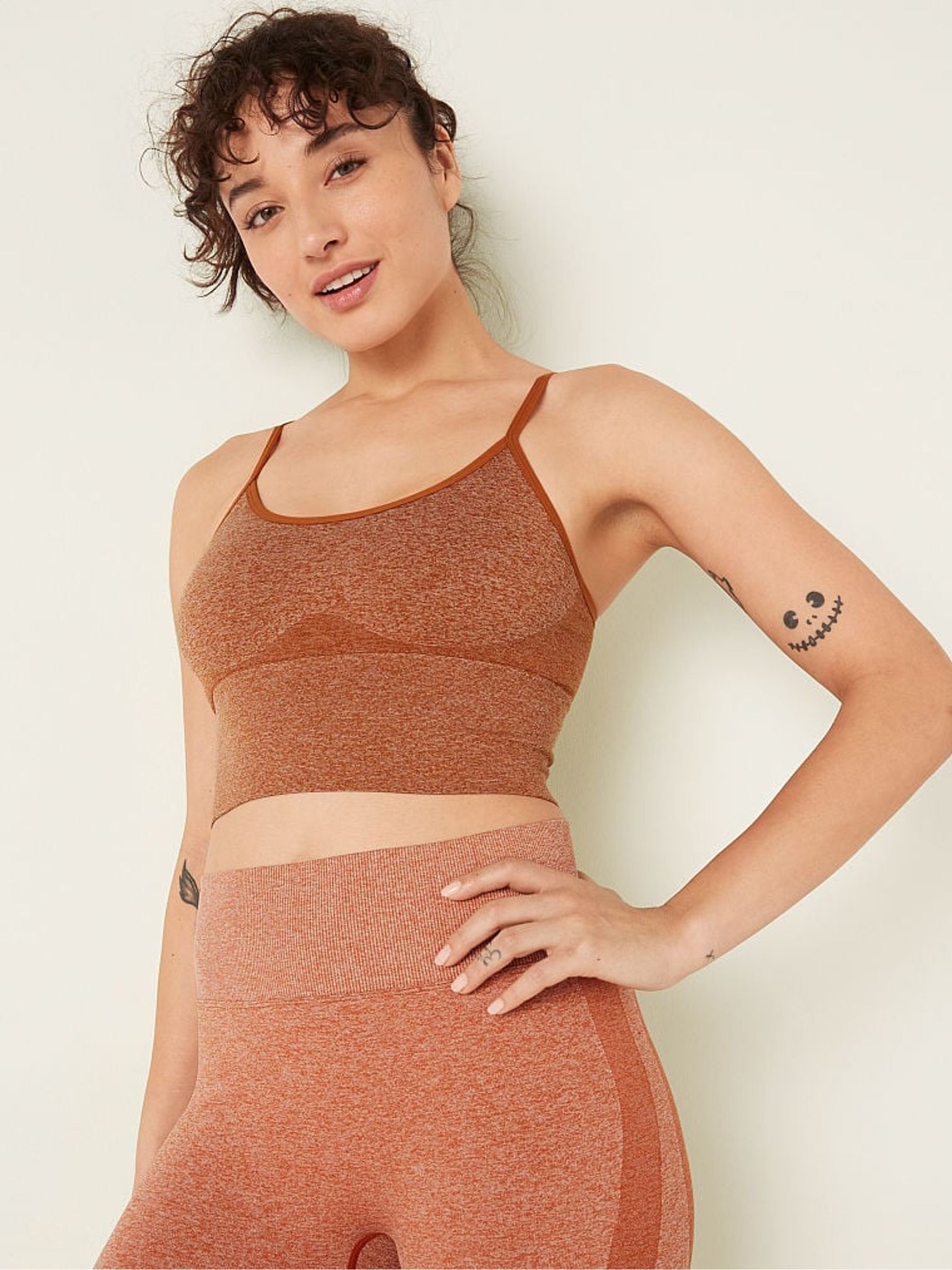 Cinnamon Spice Brown Seamless Lightly Lined Bra - Image 1 of 4