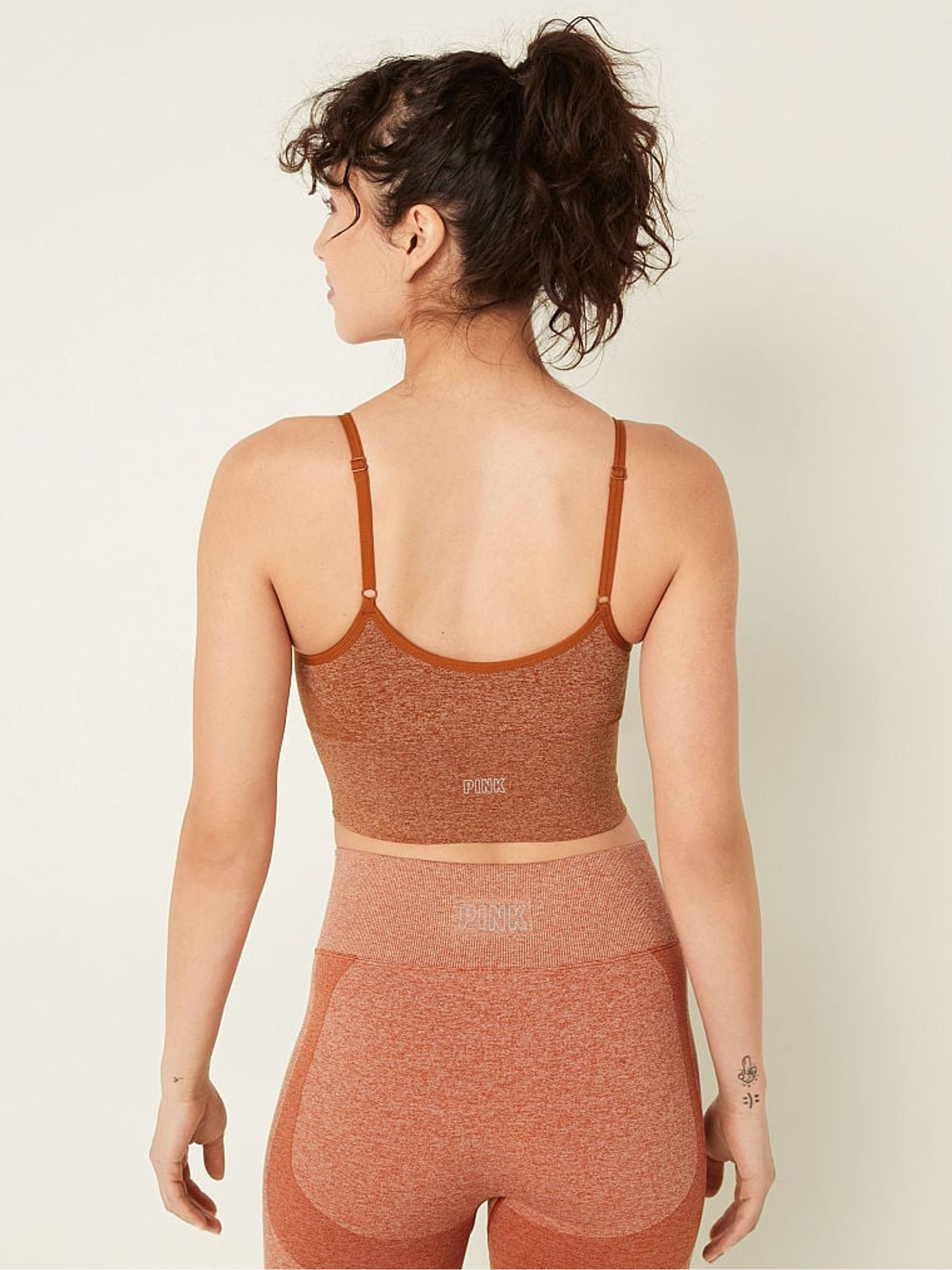 Cinnamon Spice Brown Seamless Lightly Lined Bra - Image 2 of 4