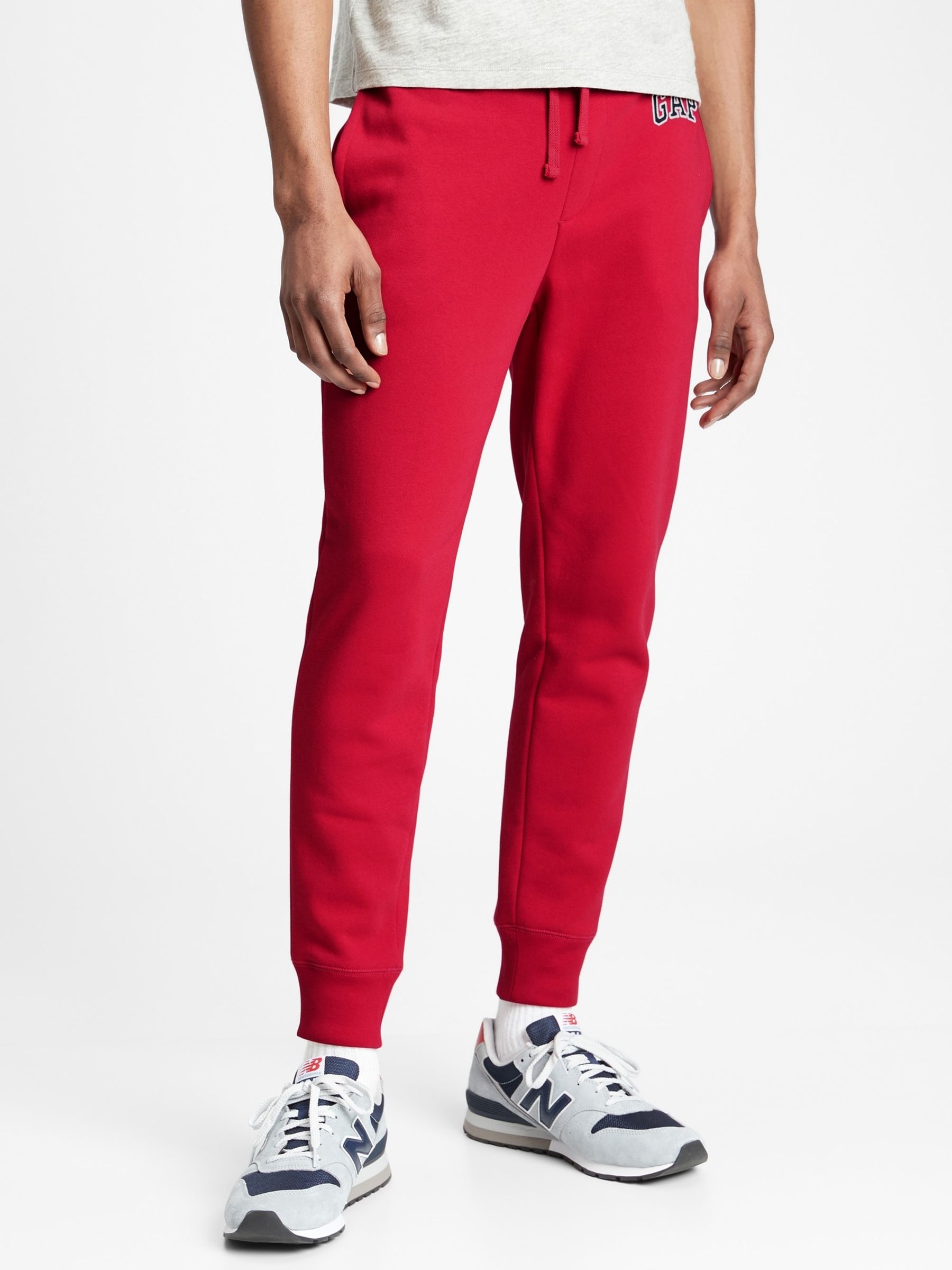 Red Logo Fleece-Lined Joggers - Image 1 of 1
