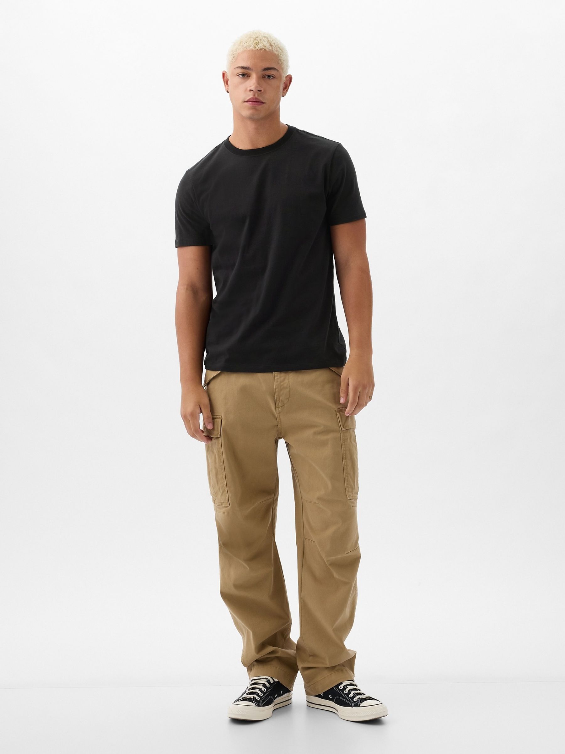 Black Short Sleeve Everyday 100% Cotton Crew Neck T-Shirt - Image 4 of 10