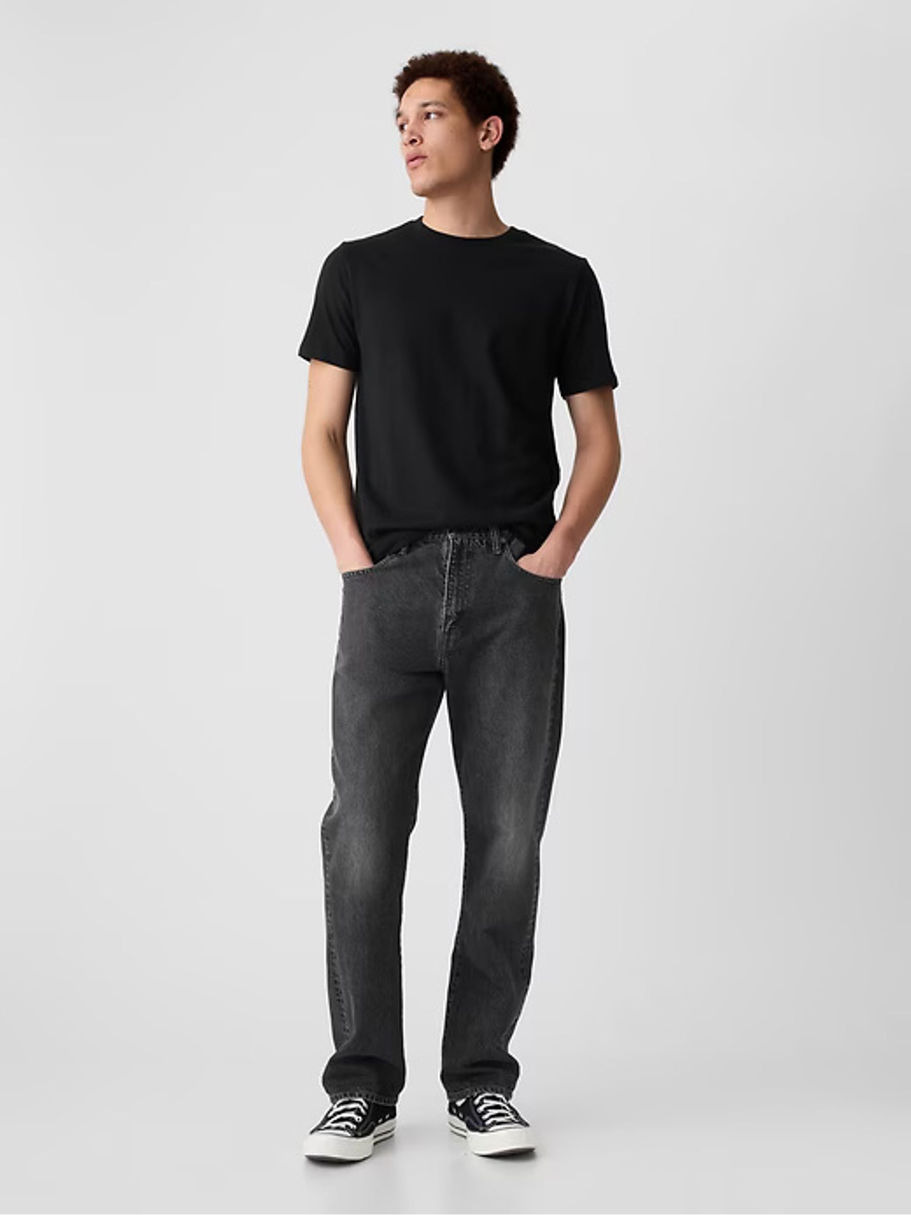 Black Short Sleeve Everyday 100% Cotton Crew Neck T-Shirt - Image 7 of 10