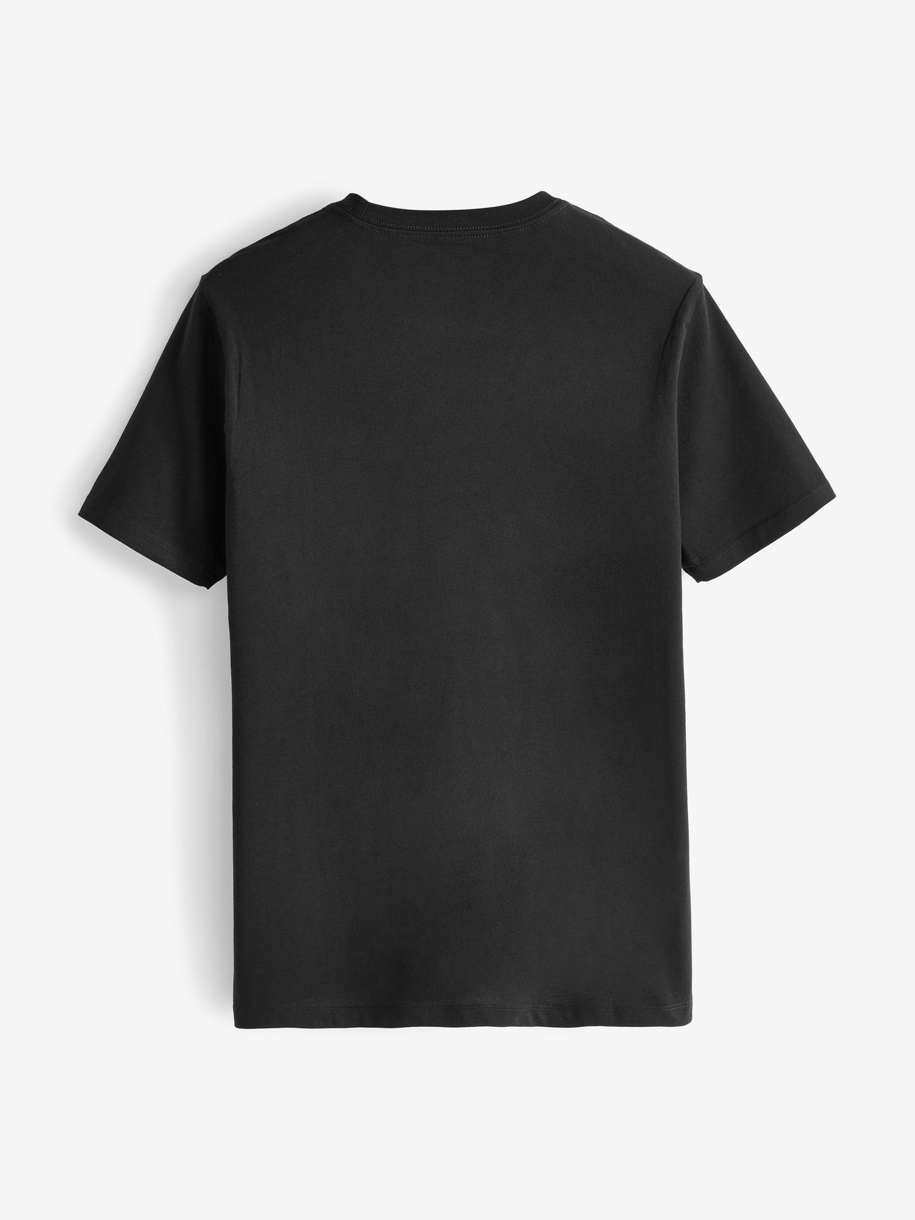 Black Short Sleeve Everyday 100% Cotton Crew Neck T-Shirt - Image 9 of 10