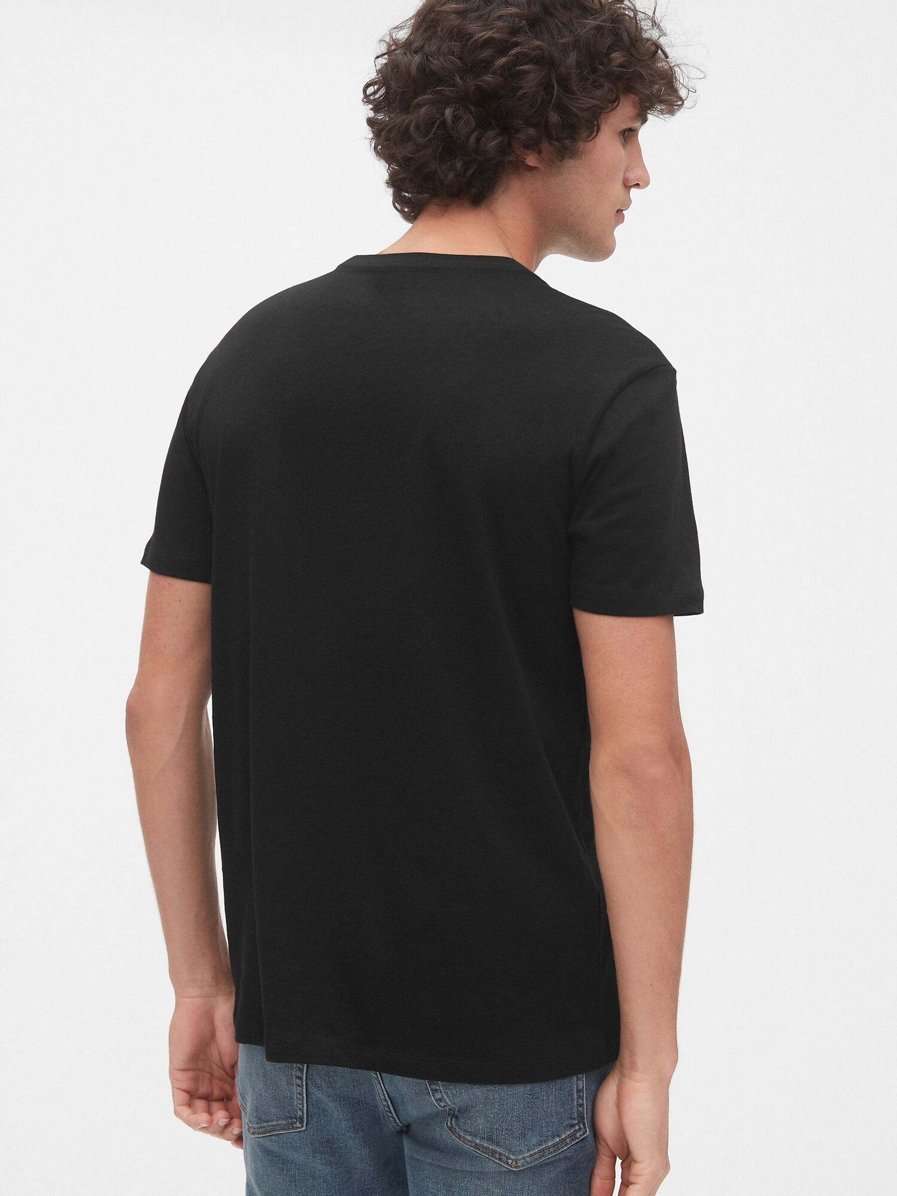 Black Logo Short Sleeve Crew Neck T-Shirt - Image 2 of 6