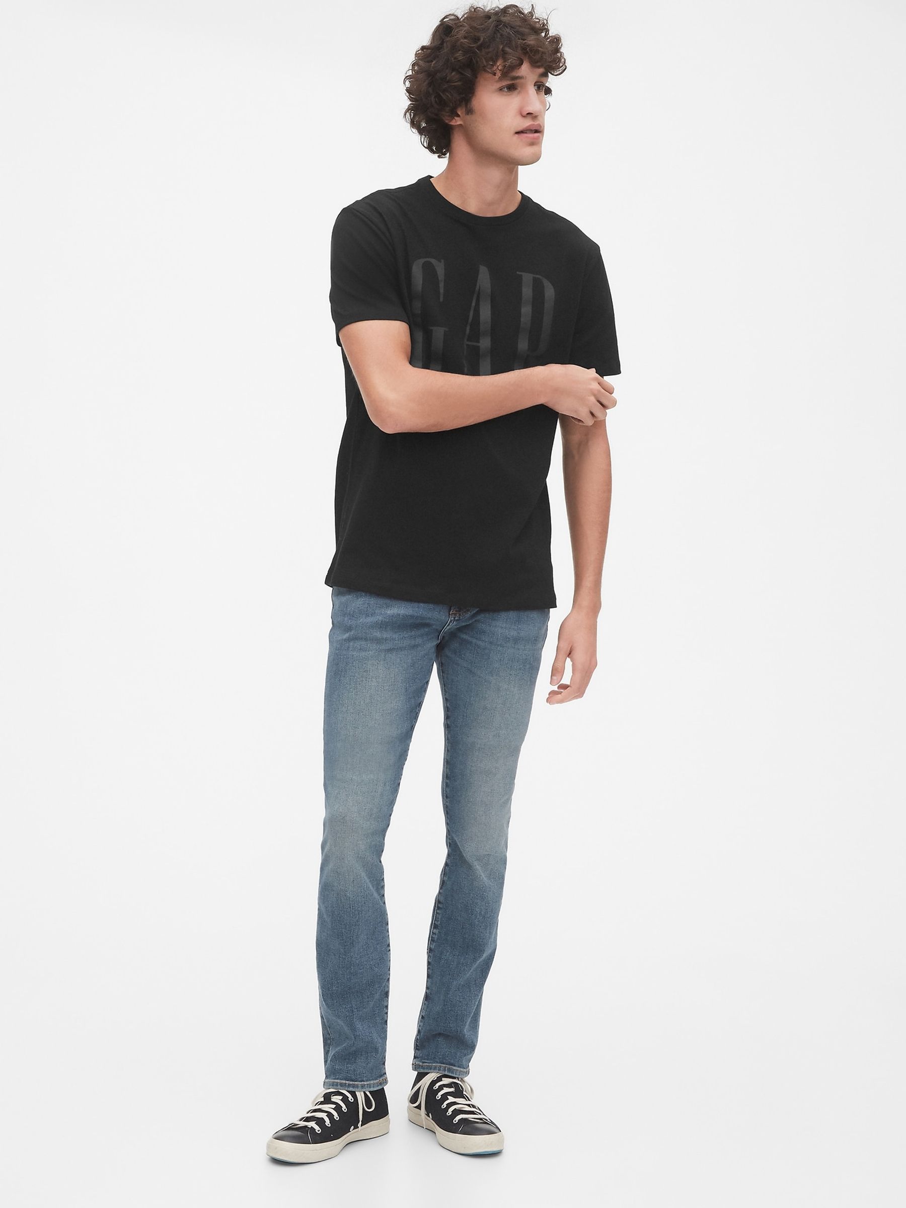 Black Logo Short Sleeve Crew Neck T-Shirt - Image 4 of 6