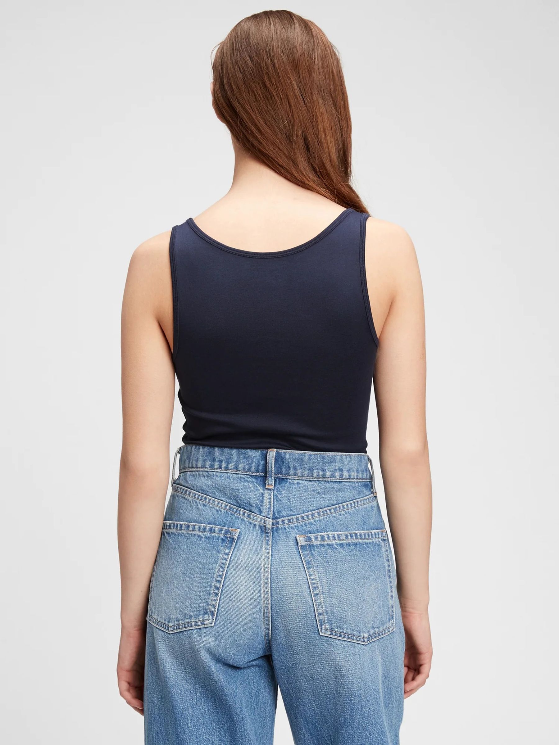 Navy Blue Modern Vest - Image 2 of 5