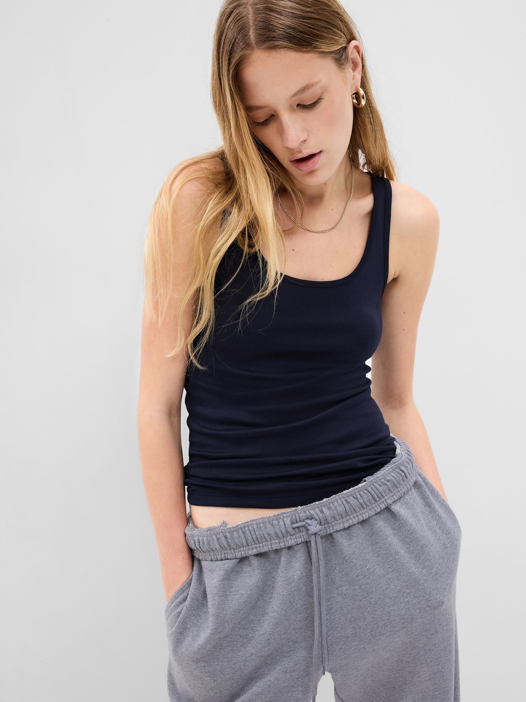Navy Blue Modern Vest - Image 4 of 5