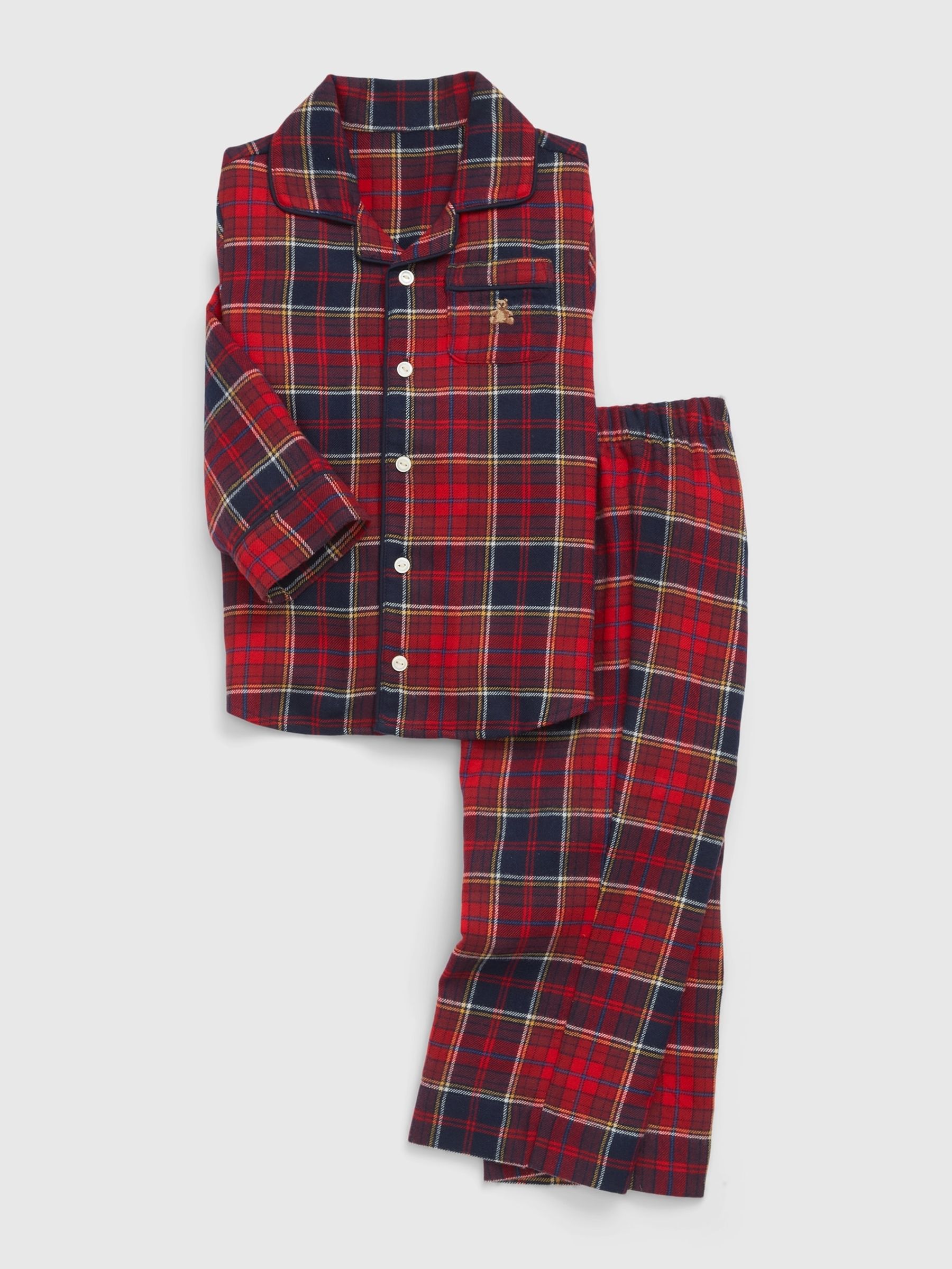 Red Check Family Christmas Toddler Pyjamas - Image 1 of 2