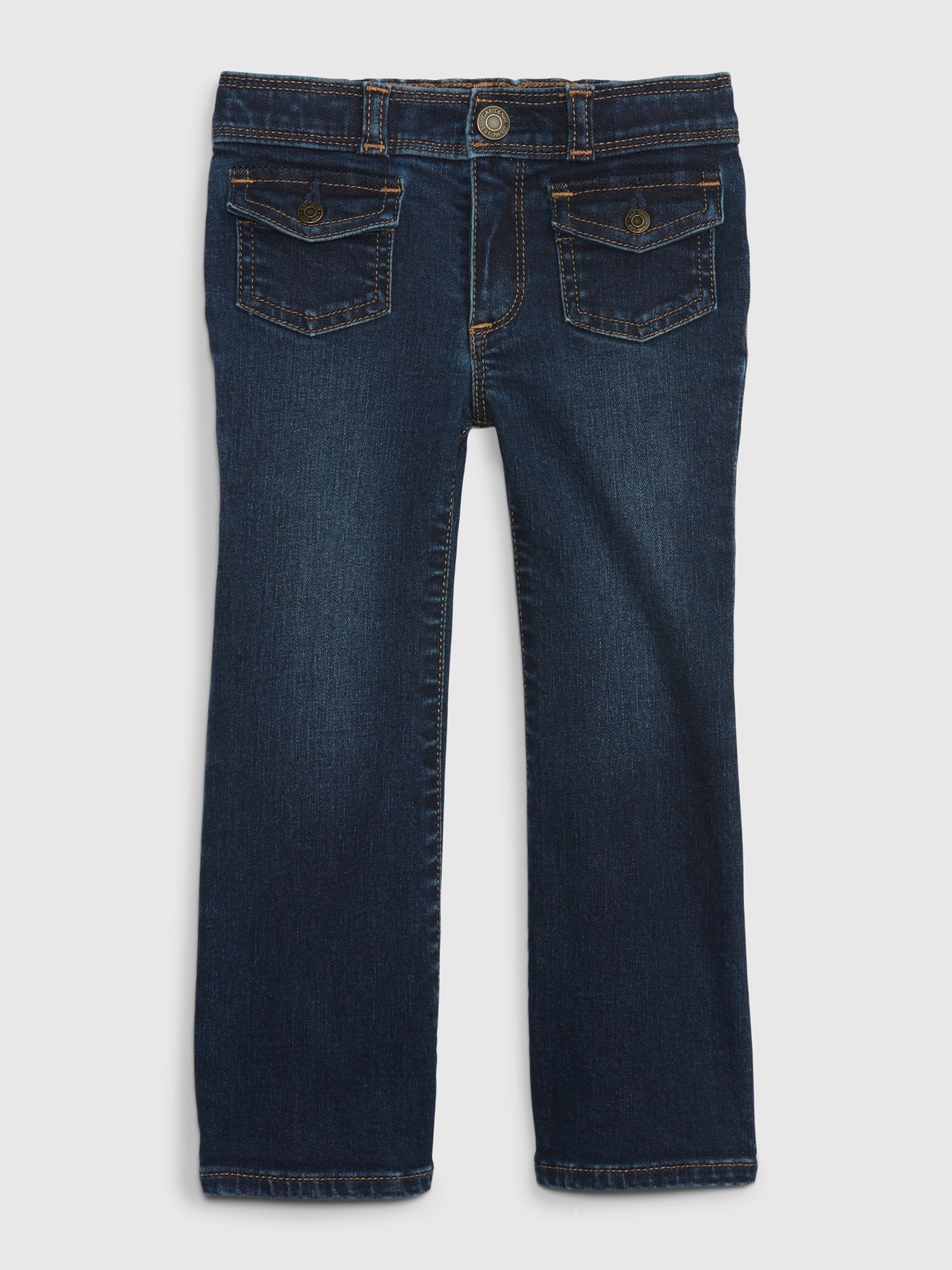 Dark Blue 70s Flare Stretch Jeans (6mths-5yrs) - Image 1 of 2