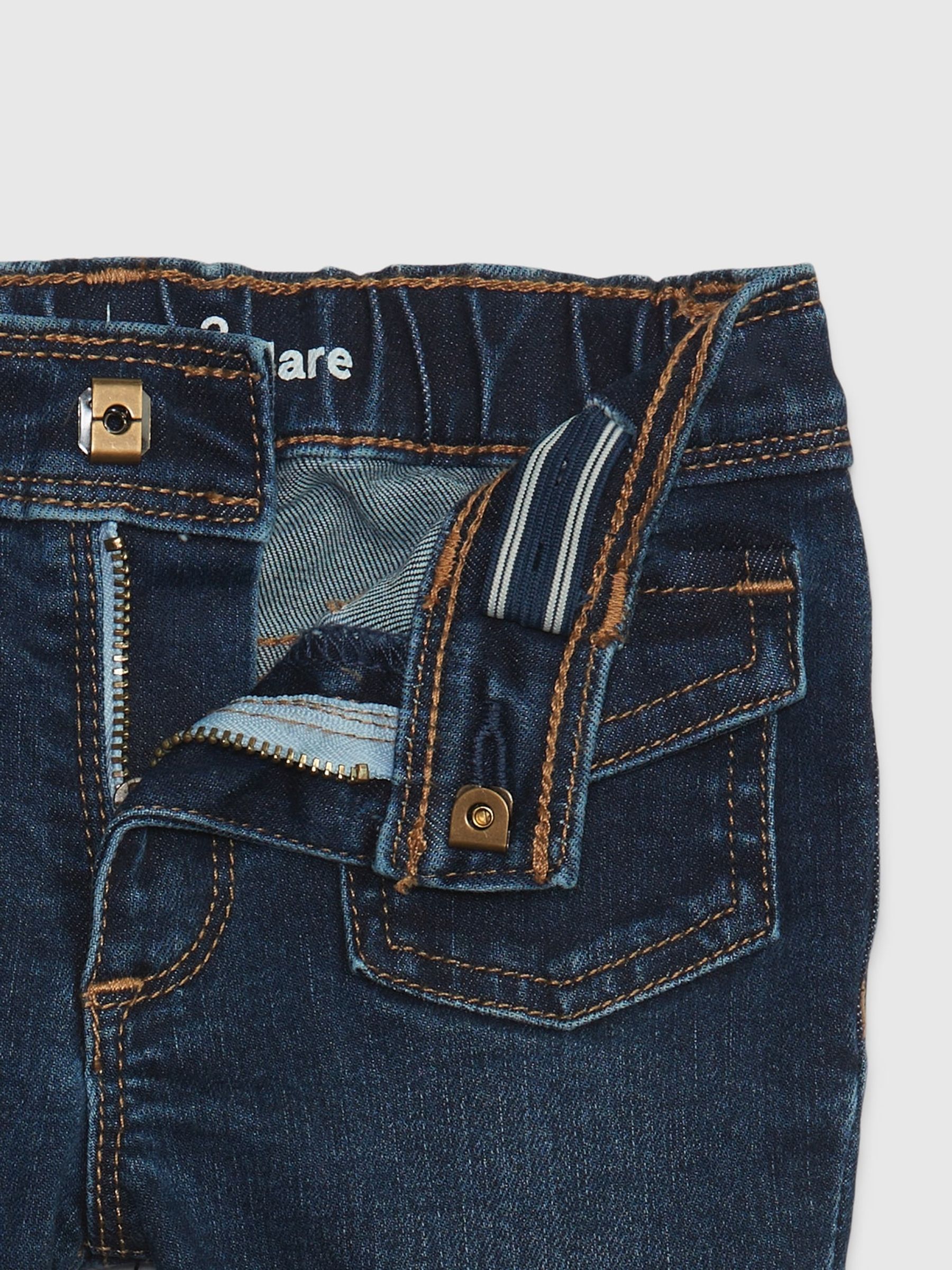 Dark Blue 70s Flare Stretch Jeans (6mths-5yrs) - Image 2 of 2