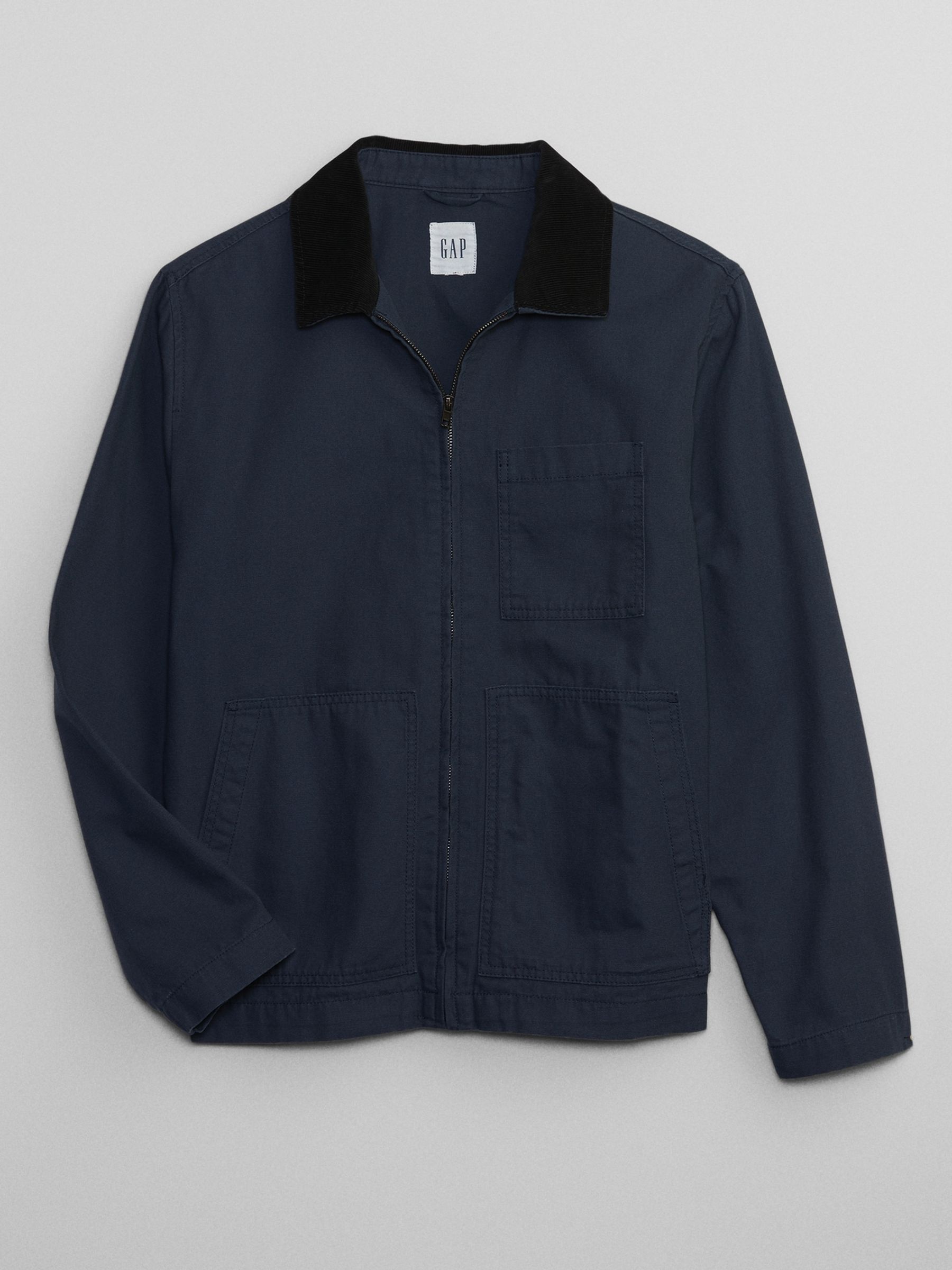 Navy Blue Utility Jacket - Image 3 of 4