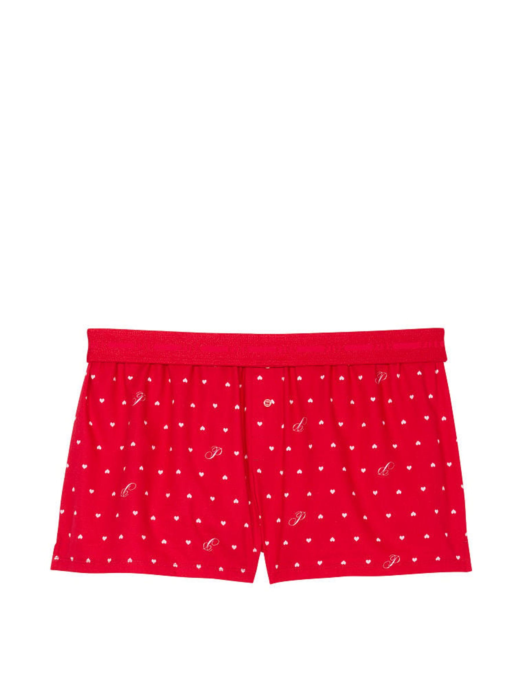 Red Pepper Dots Flannel Pyjama Shorts - Image 3 of 3