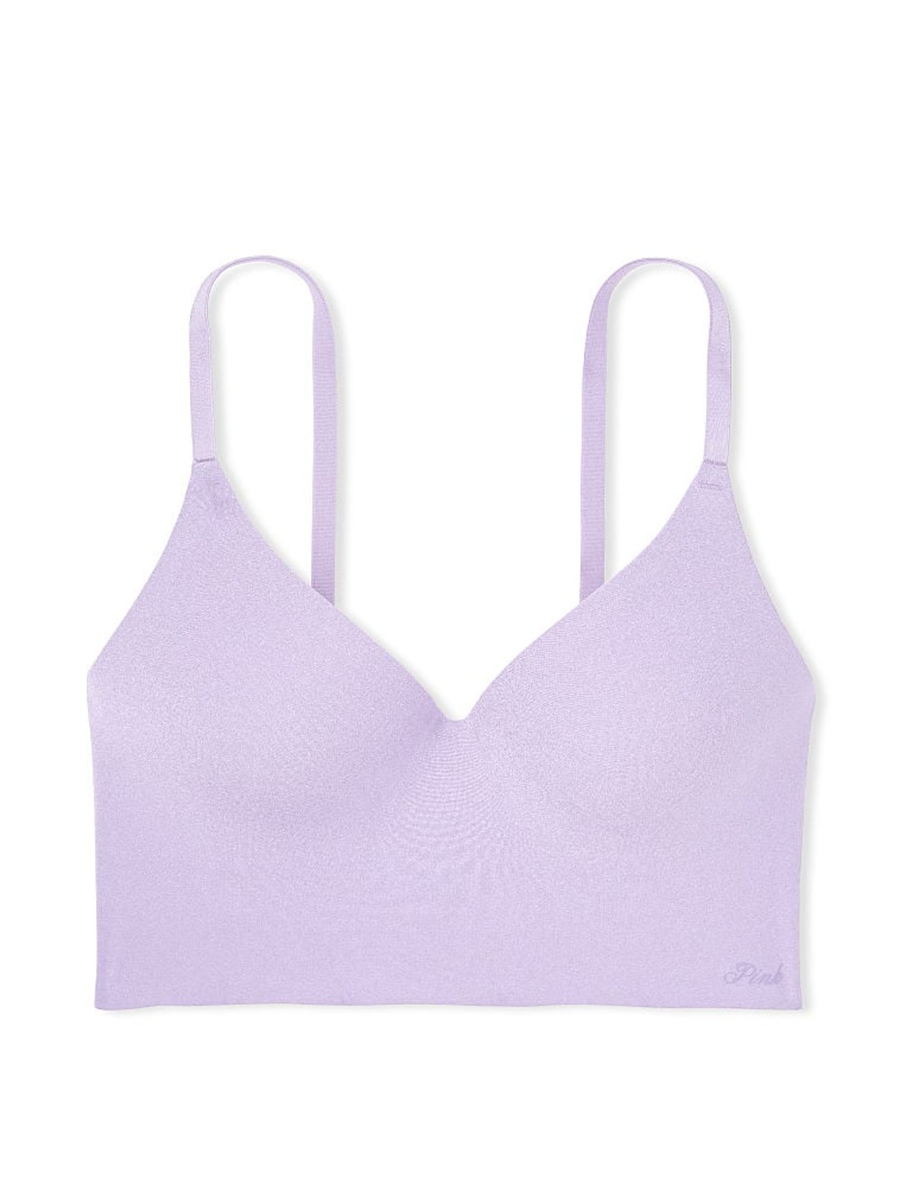 Pastel Lilac Purple Non Wired Push Up Lounge Bralette - Image 4 of 4