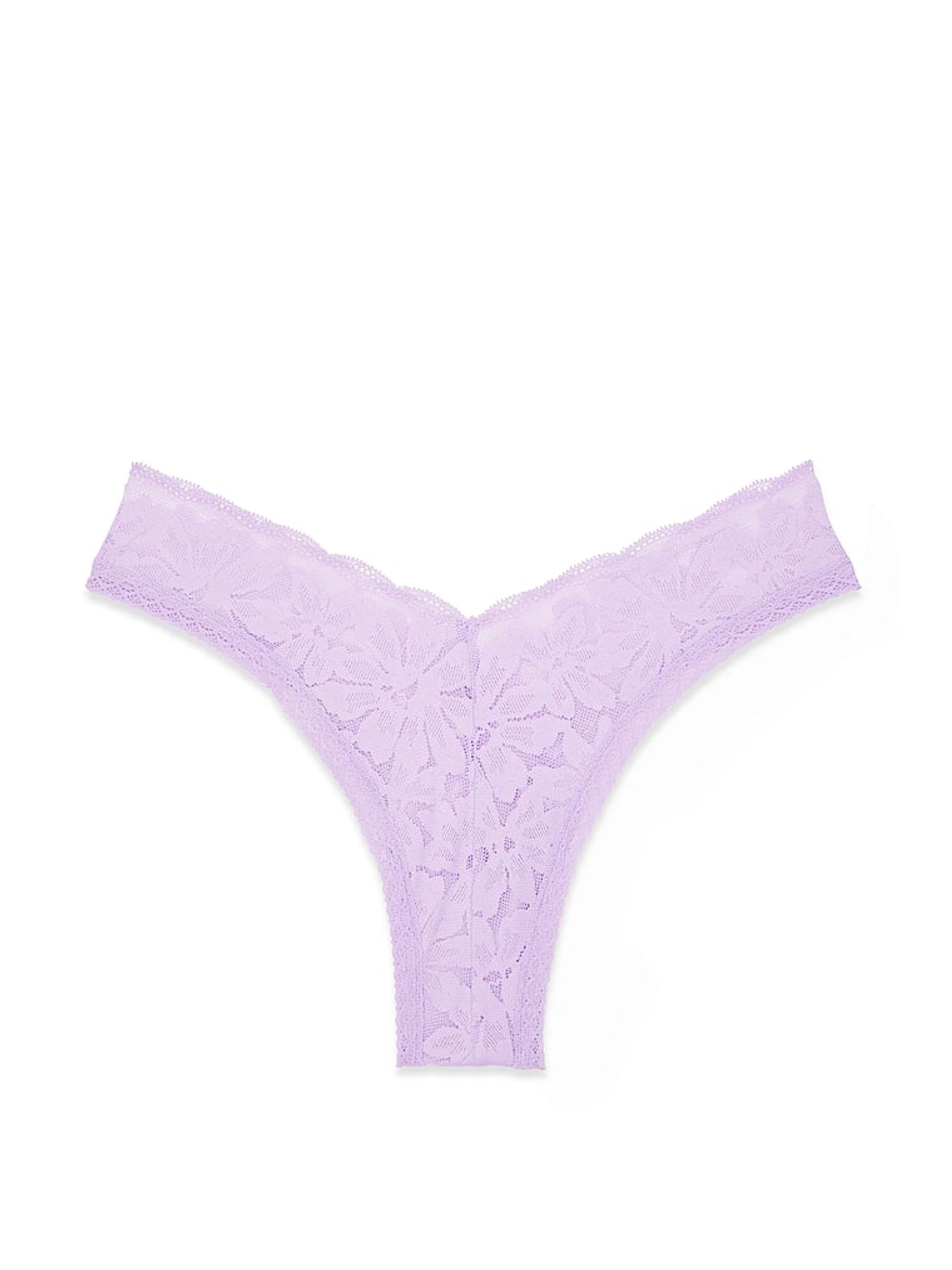 Pastel Lilac Purple Lace Brazilian Knickers - Image 3 of 3
