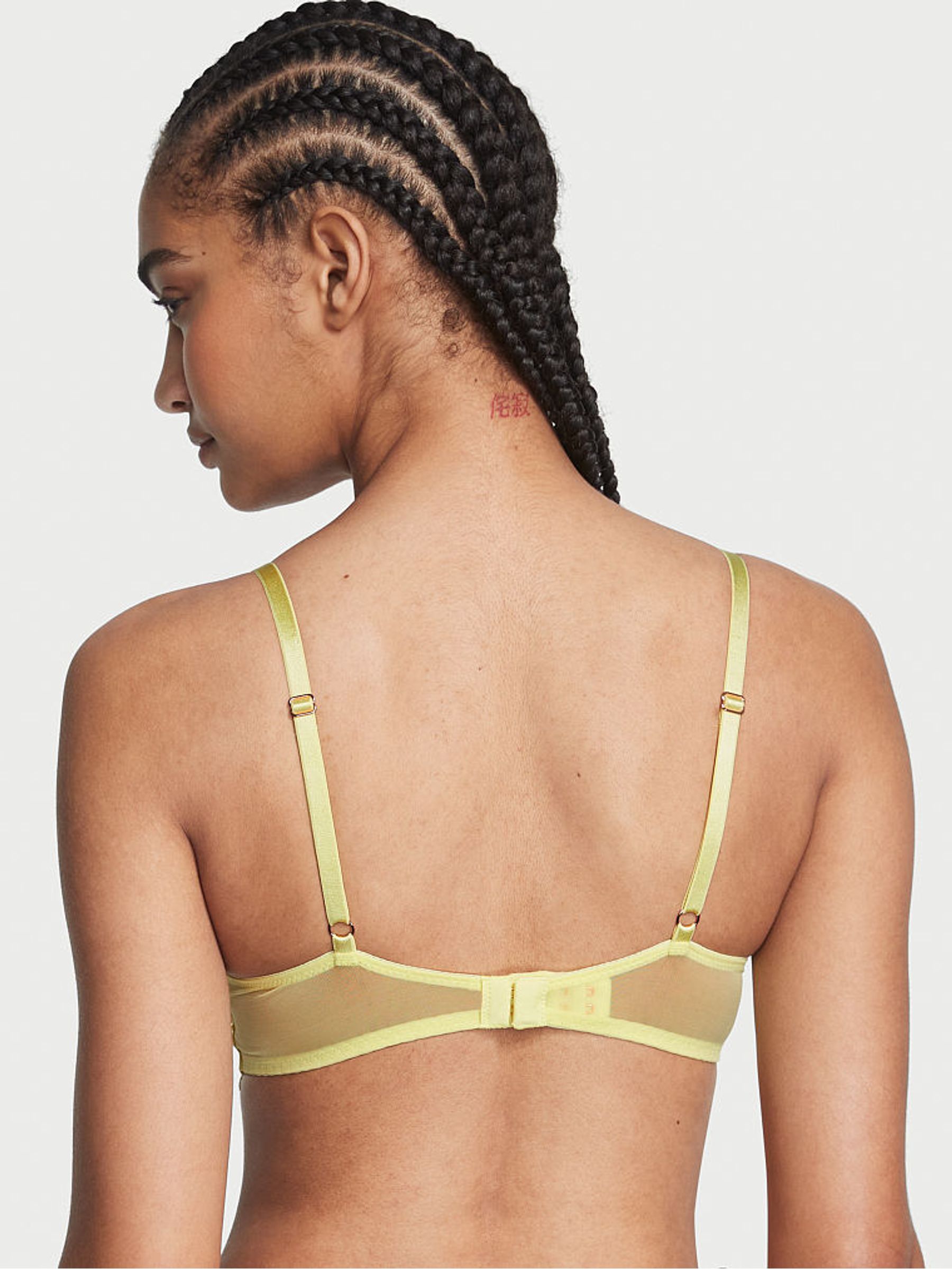 Citron Yellow Lace Lightly Lined Full Cup Bra - Image 2 of 4