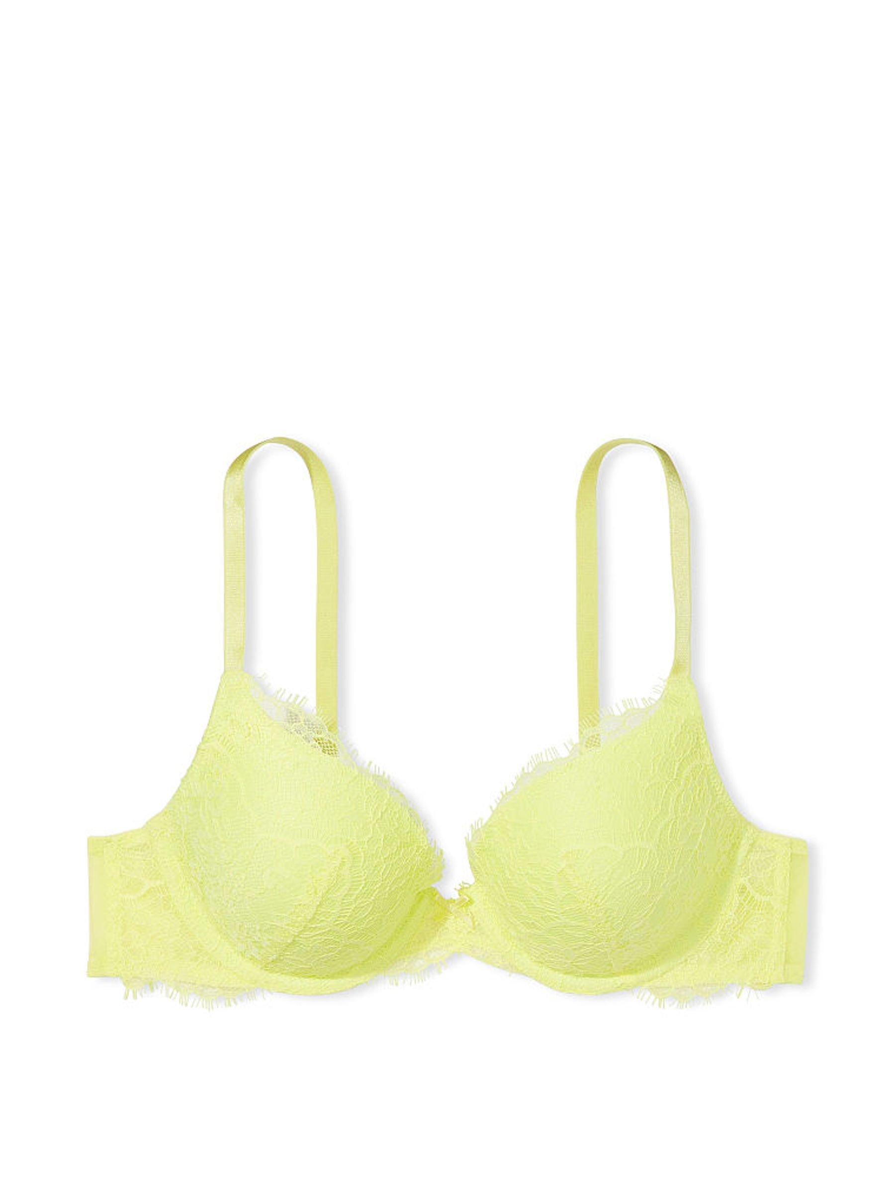 Citron Yellow Lace Lightly Lined Full Cup Bra - Image 4 of 4