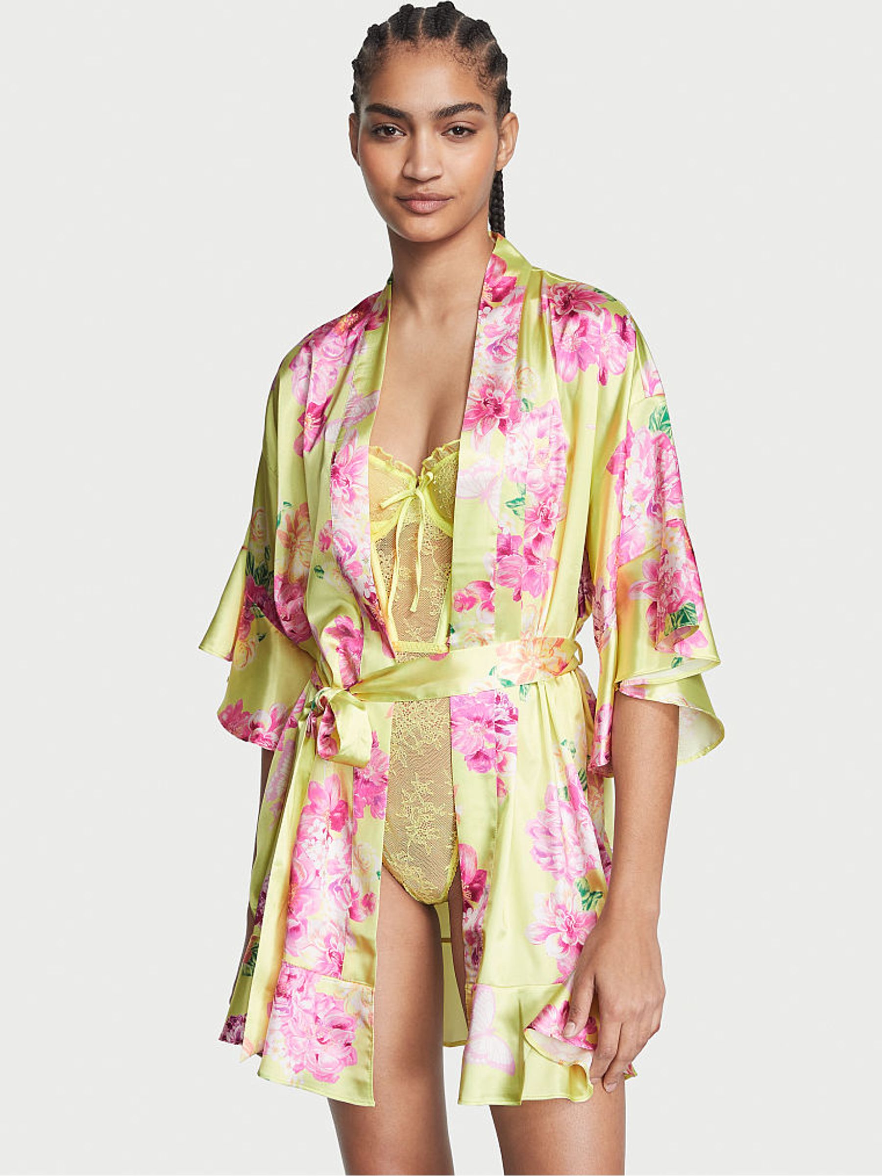 Lime Citron Wicked Unlined LaceUp Teddy - Image 3 of 4