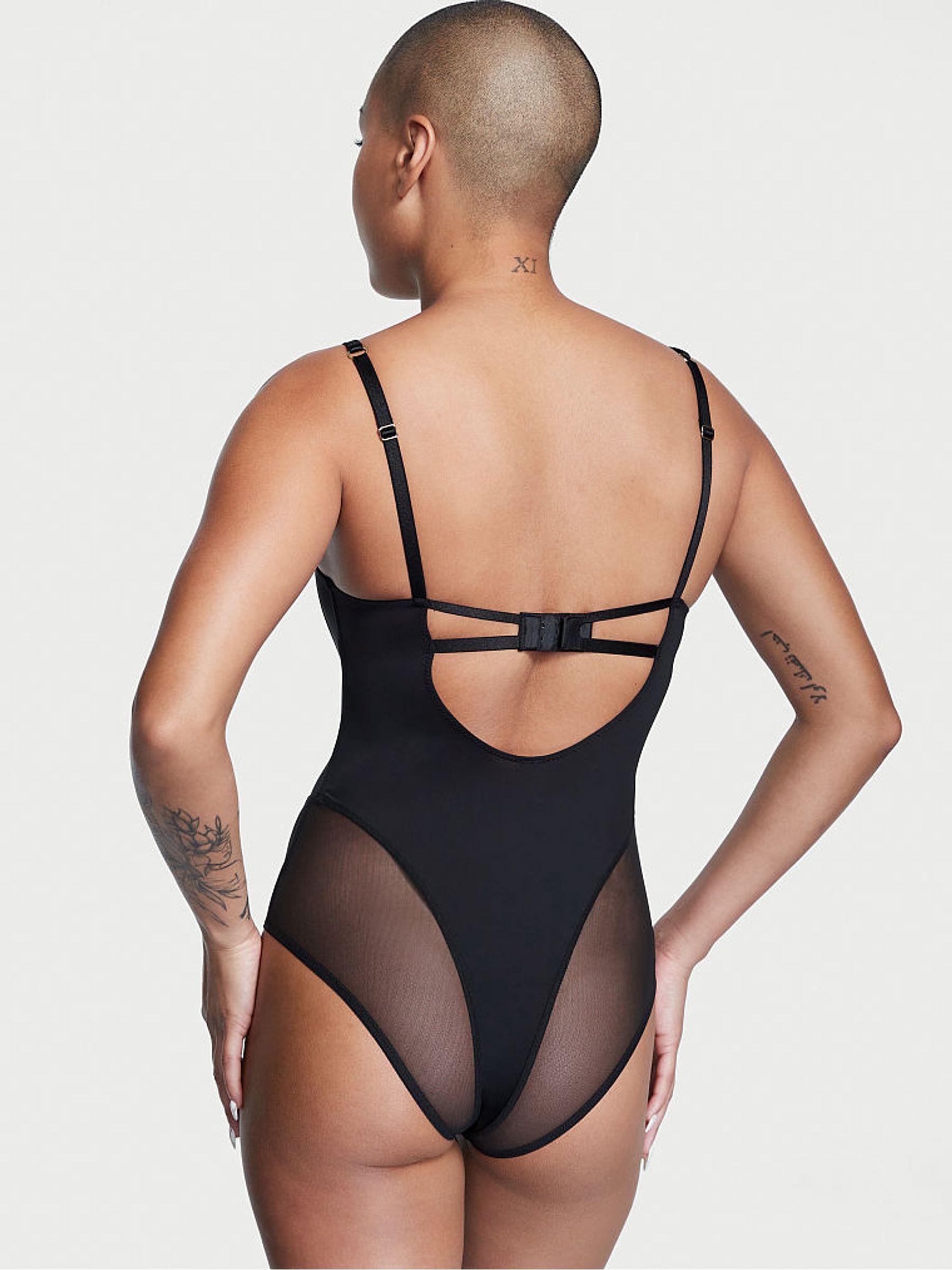 Black LaceUp Corset Bra Top Body - Image 2 of 3