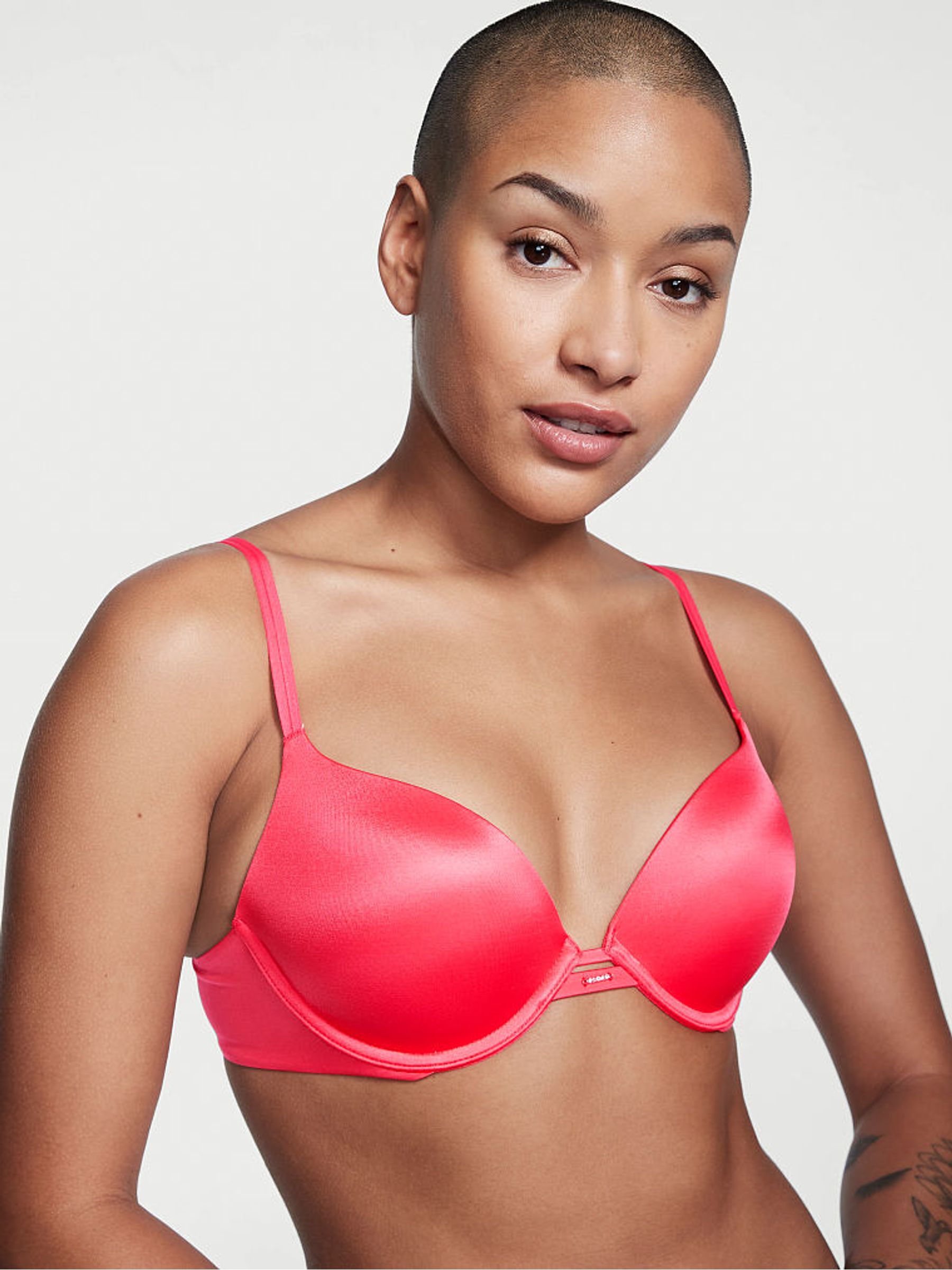 Wild Strawberry Red Smooth Plunge Push Up Bra - Image 1 of 4
