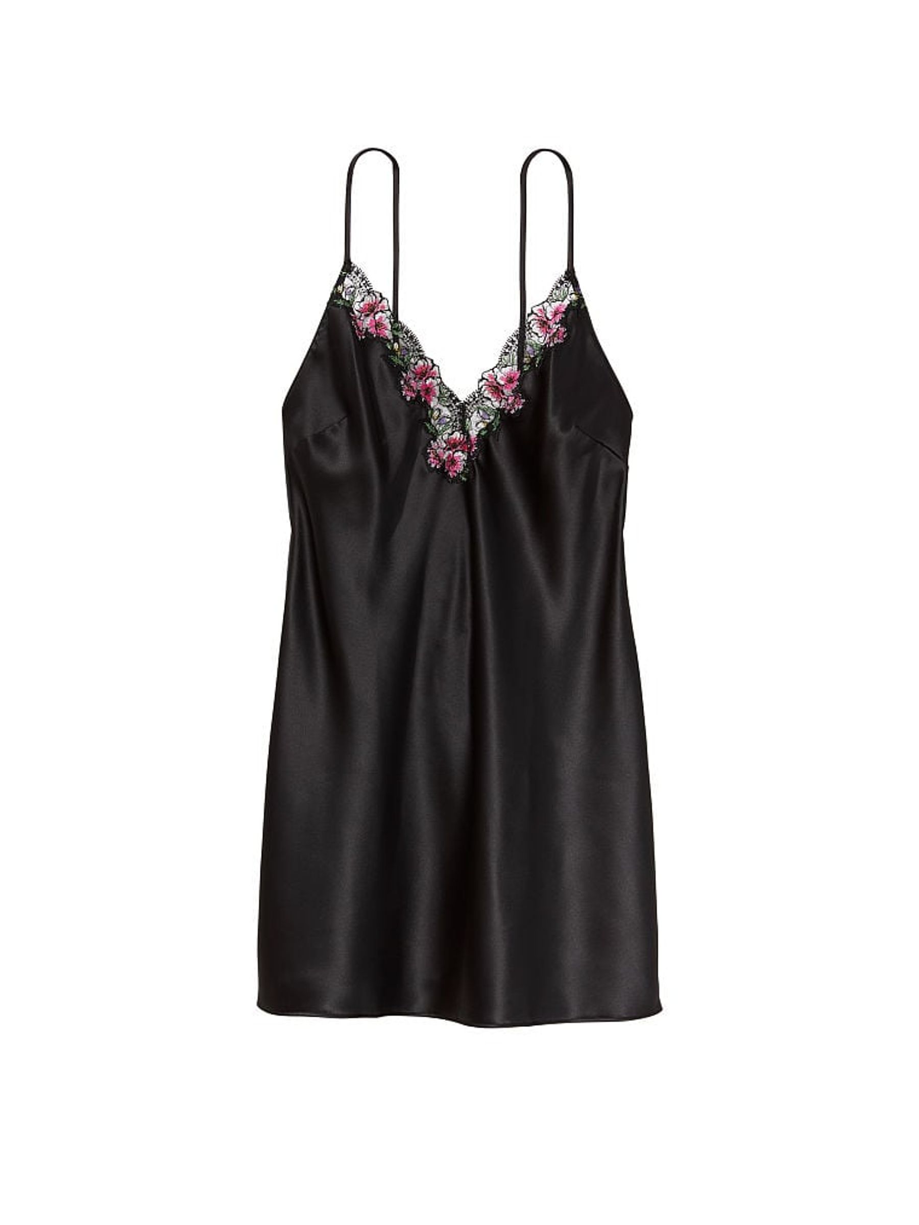 Black LaceTrim Satin Slip - Image 3 of 4