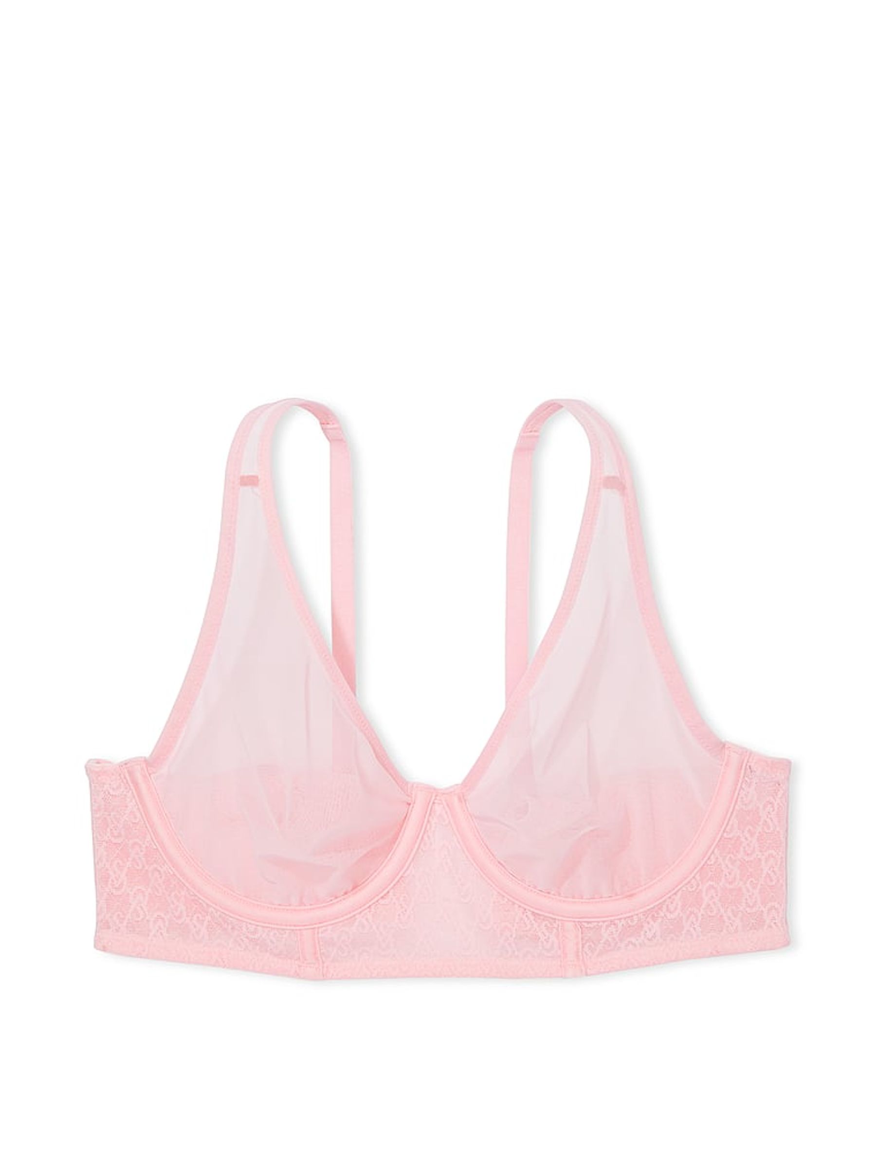 Pretty Blossom Pink Unlined Demi Icon Plunge Bra - Image 3 of 3