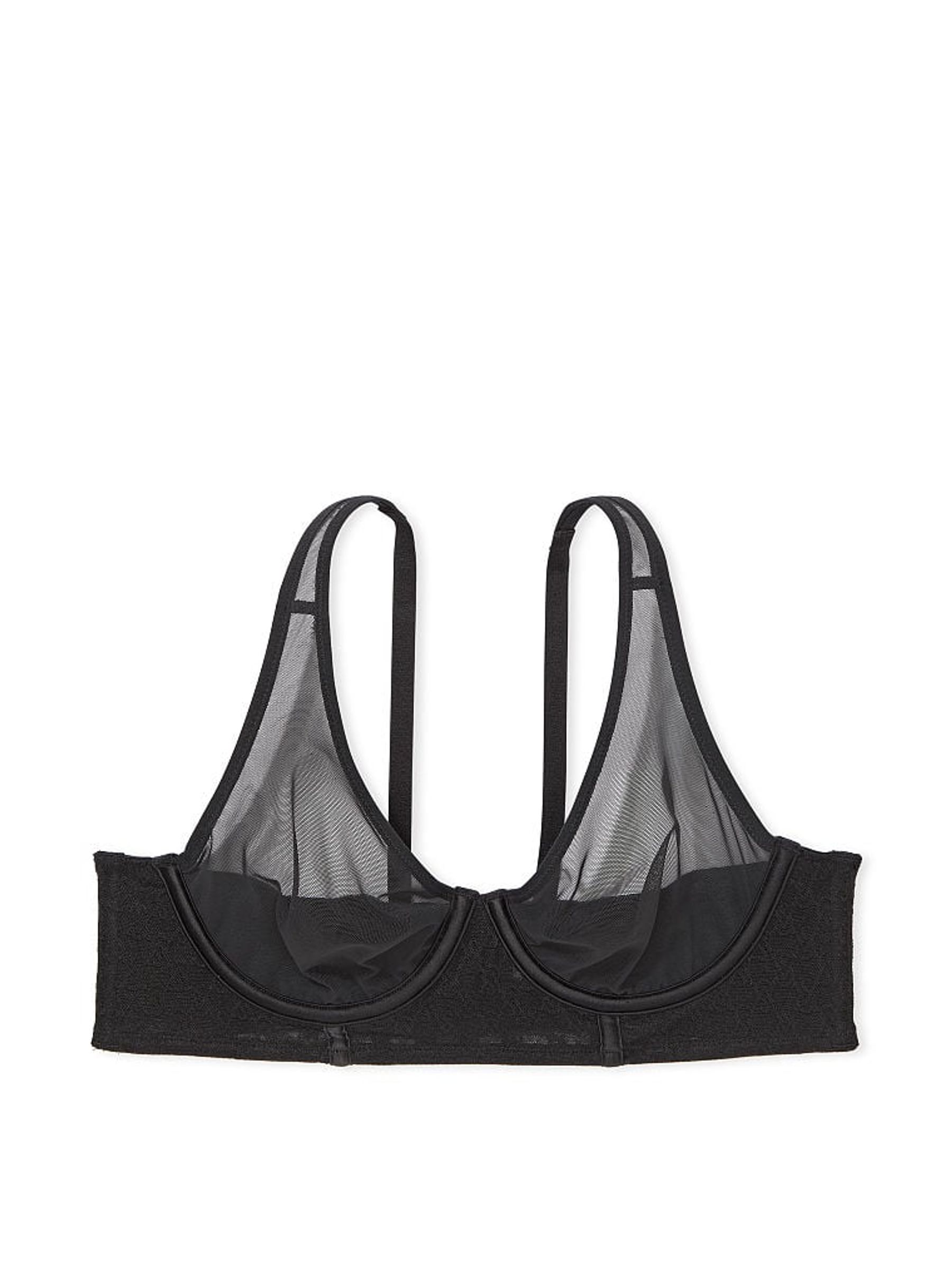 Black Unlined Demi Icon Plunge Bra - Image 3 of 3