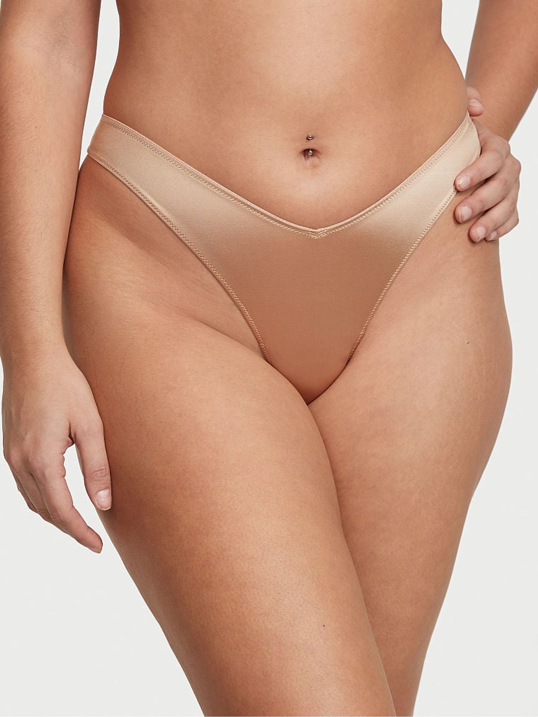 Praline Nude Thong Knickers - Image 1 of 3